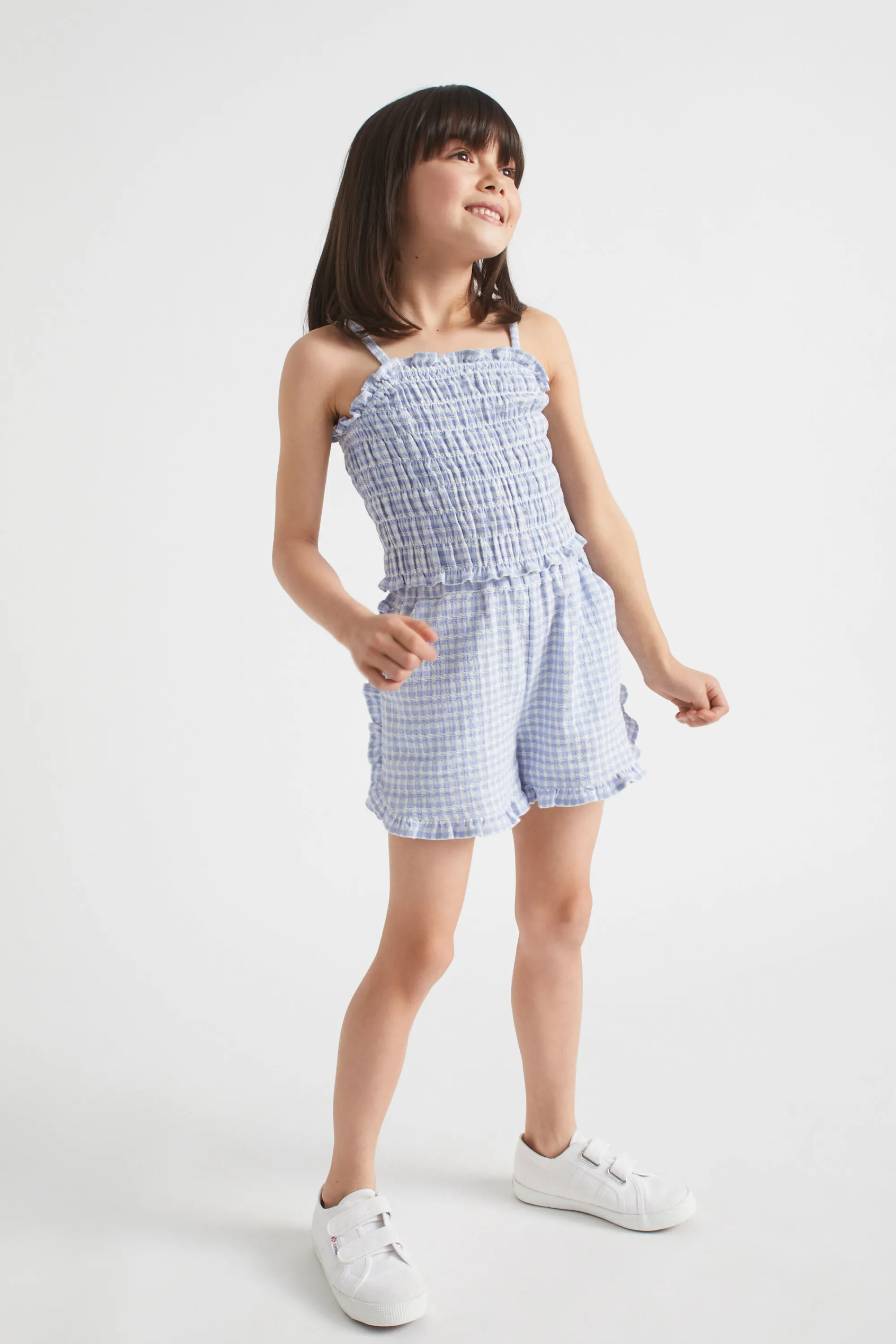 Girl Seed Heritage T-Shirts & Tops-Gingham Top