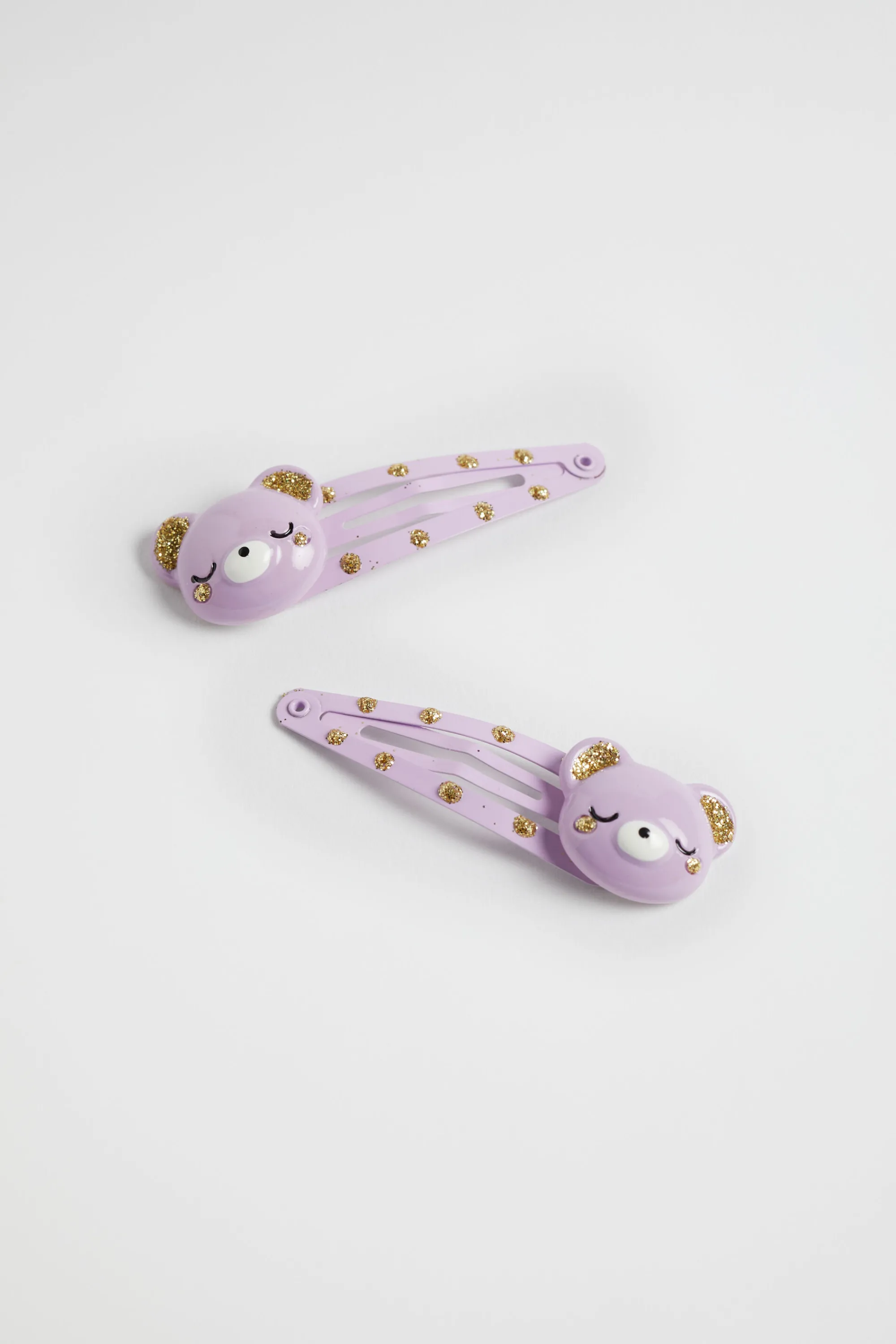 Girl Seed Heritage Hair Accessories-Glitter Bear Snaps