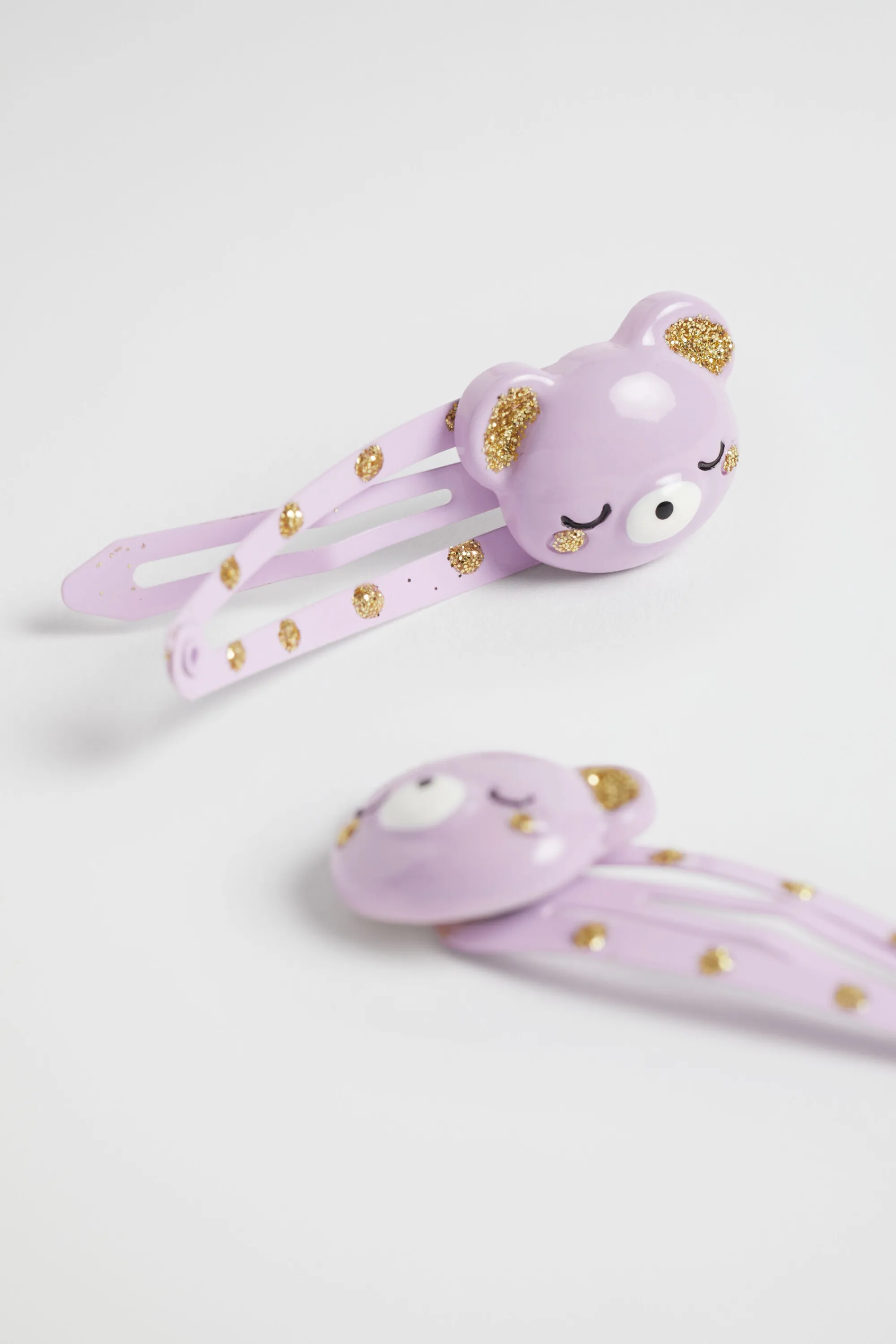 Girl Seed Heritage Hair Accessories-Glitter Bear Snaps