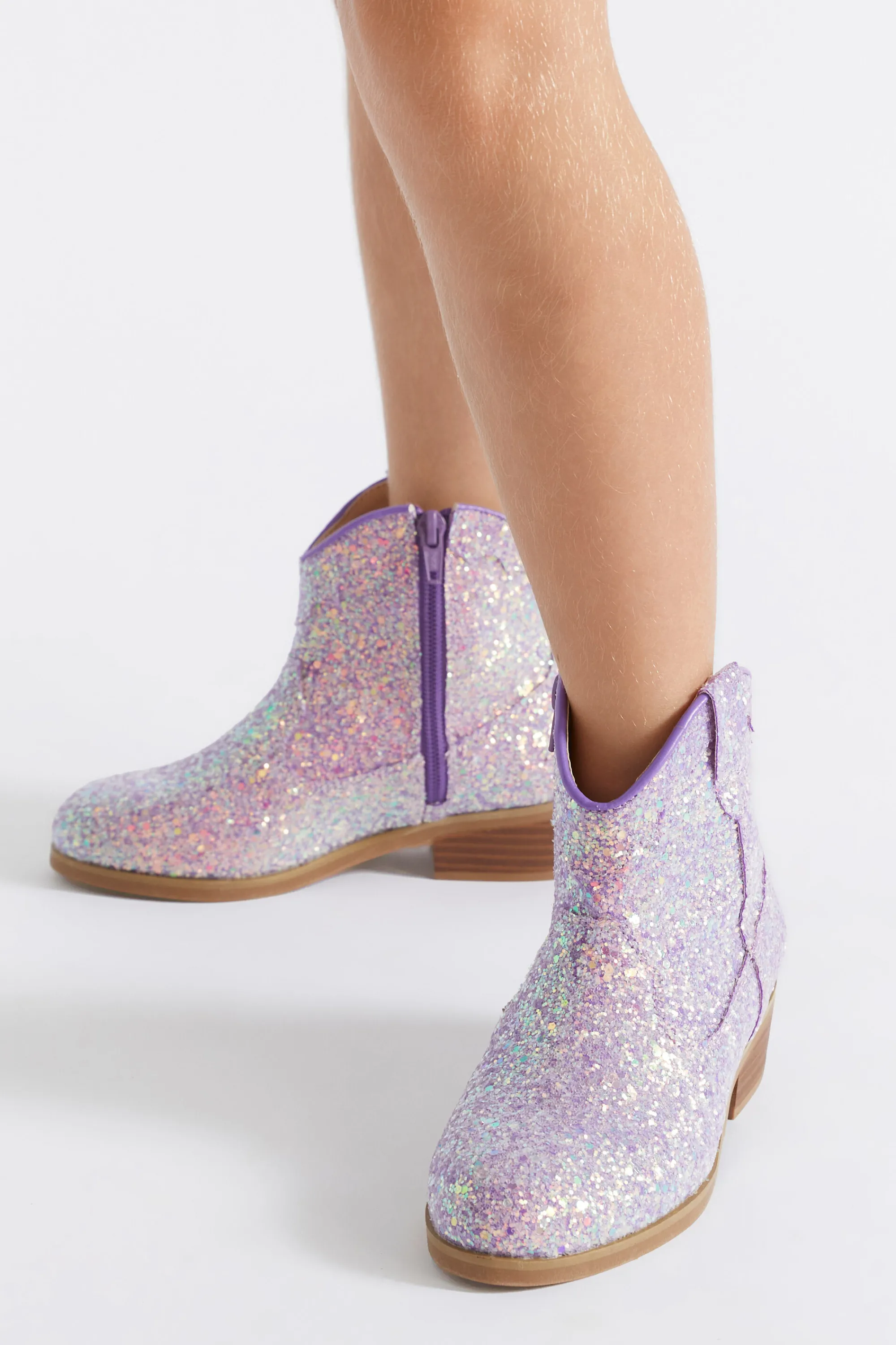 Girl Seed Heritage Boots-Glitter Short Cowboy Boot