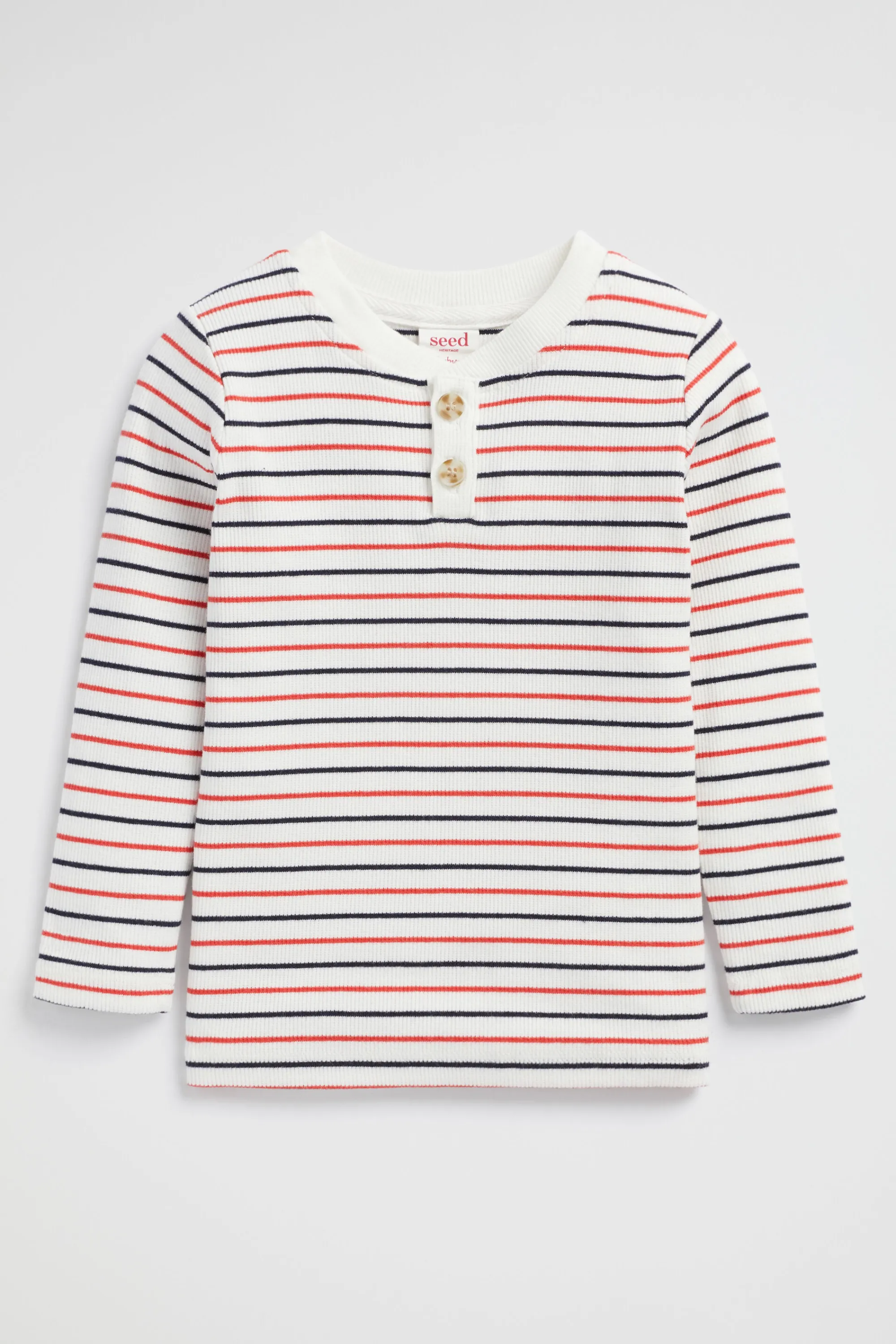 Baby Boy Seed Heritage T-Shirts & Tops-Henley Rib Tee