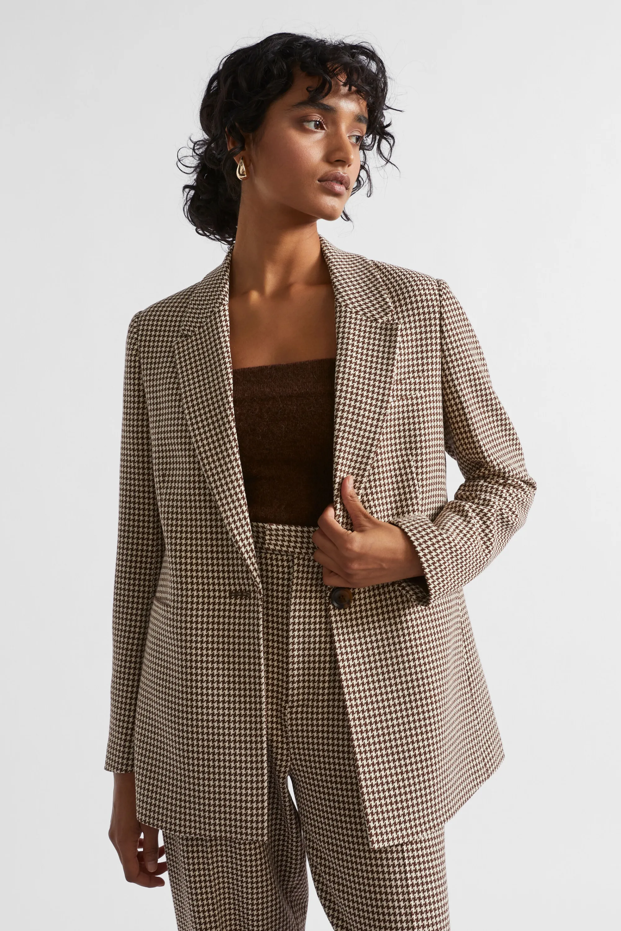 Woman Seed Heritage Jackets & Vests-Houndstooth Blazer