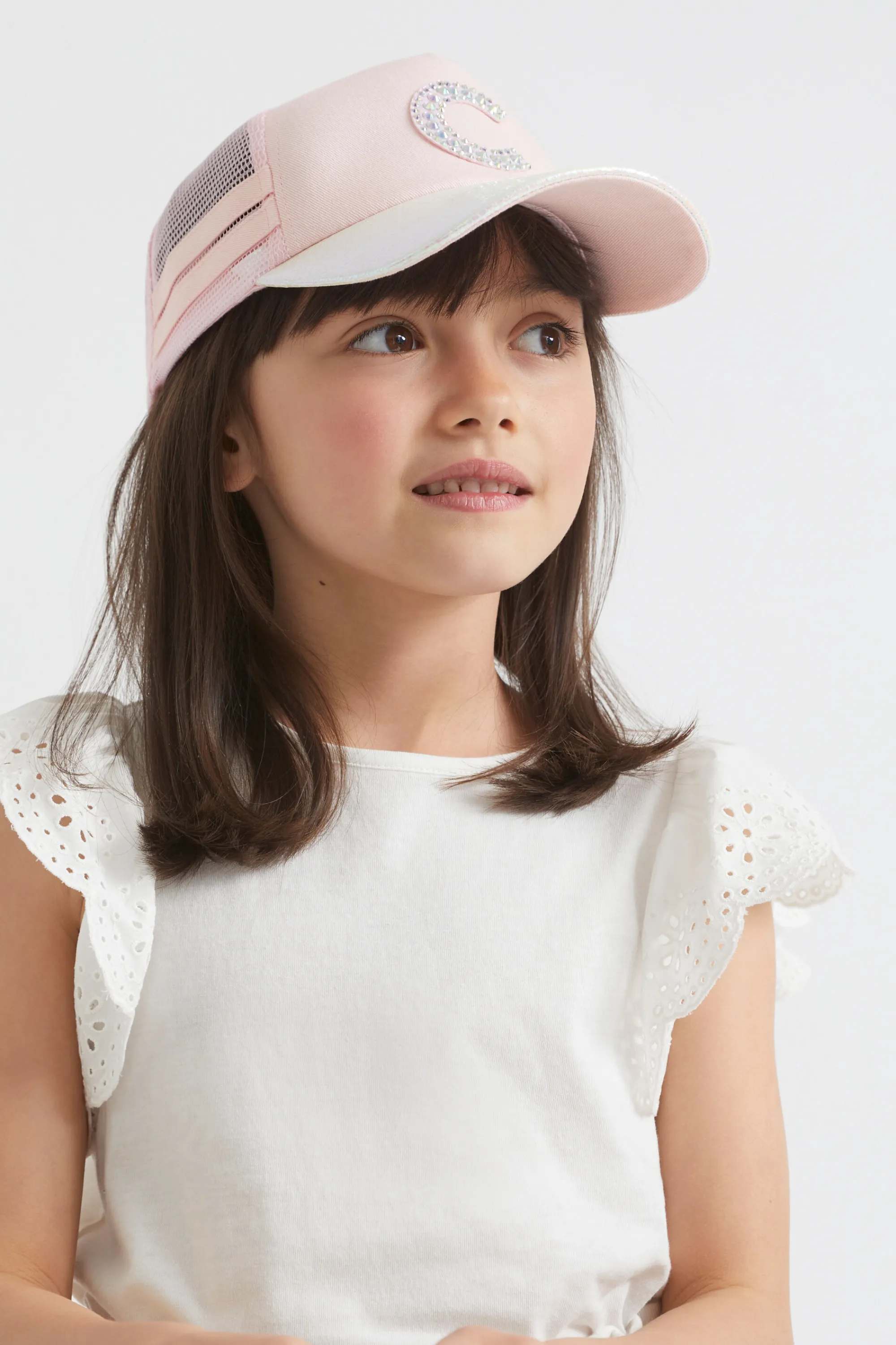 Girl Seed Heritage Hats & Beanies & Caps-Jewel Initial Cap