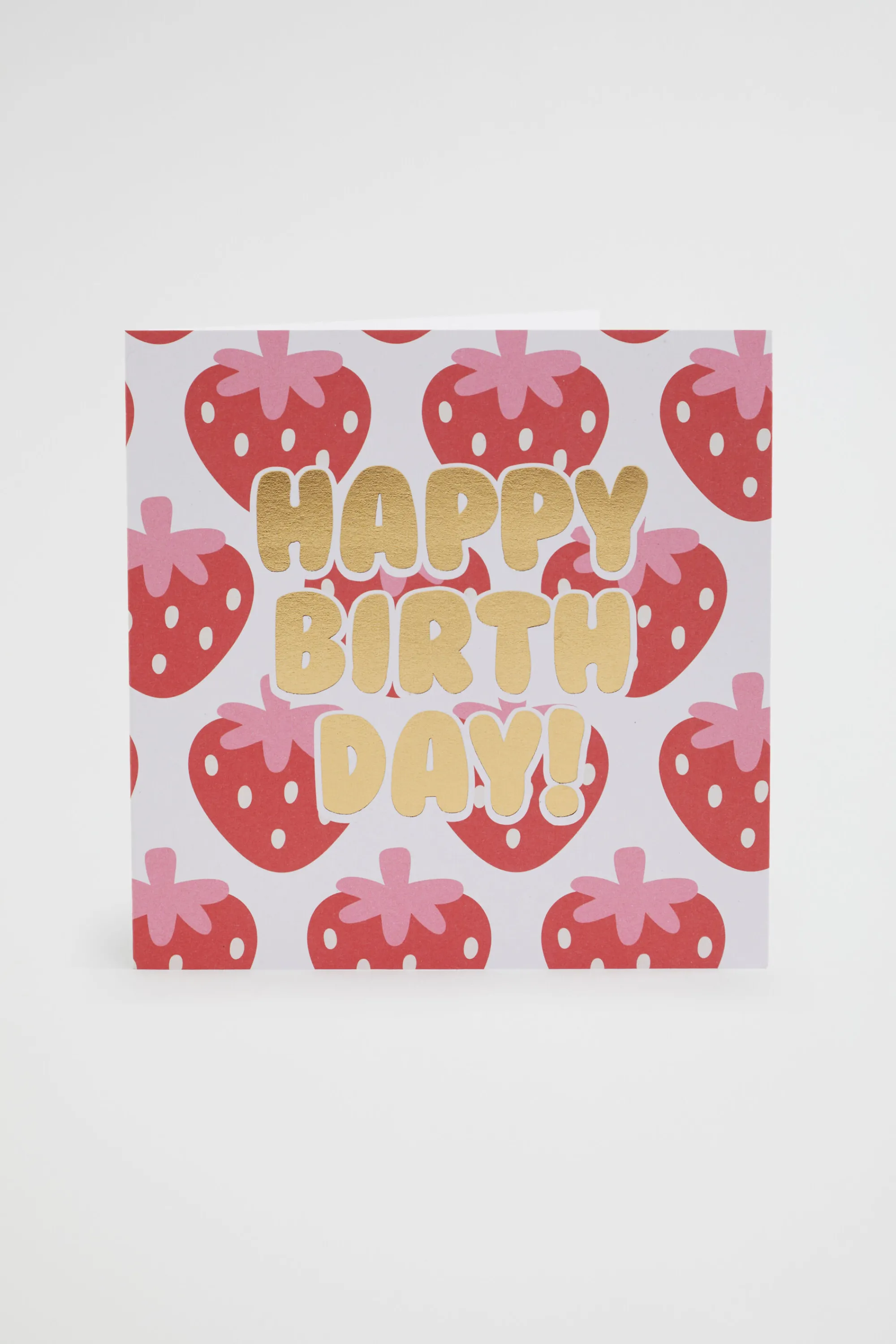 Newborn Seed Heritage Stationery-Large Happy Birthday Strawberry Card