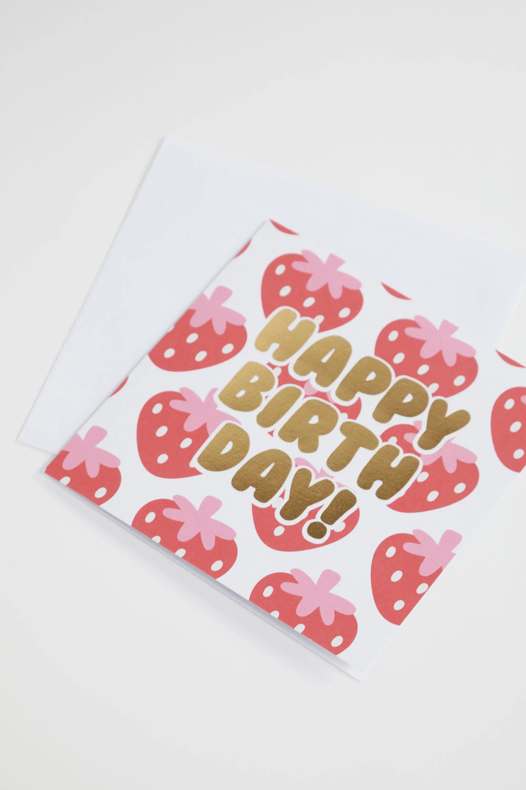 Newborn Seed Heritage Stationery-Large Happy Birthday Strawberry Card