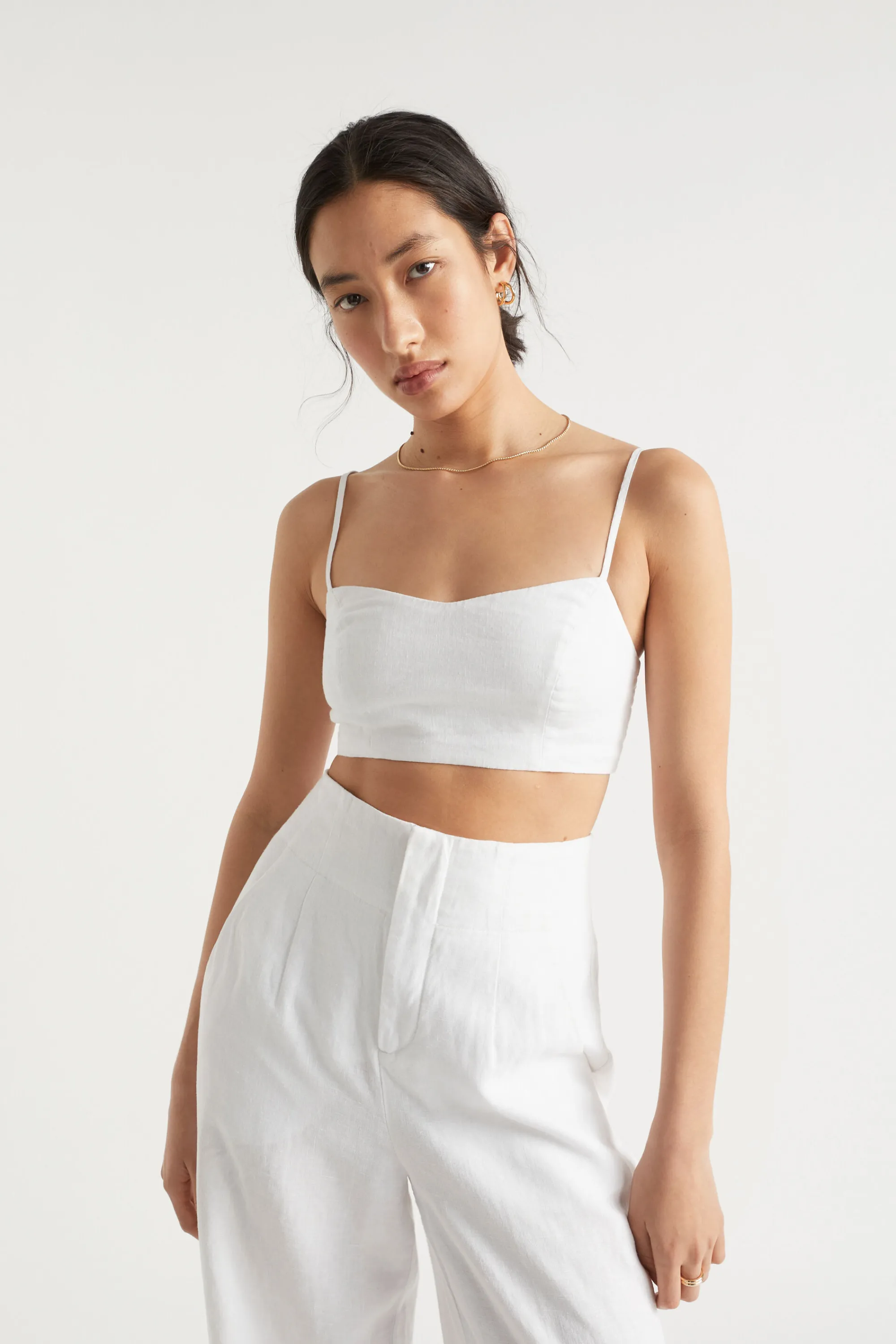 Woman Seed Heritage T-Shirts & Tops-Linen Bralette