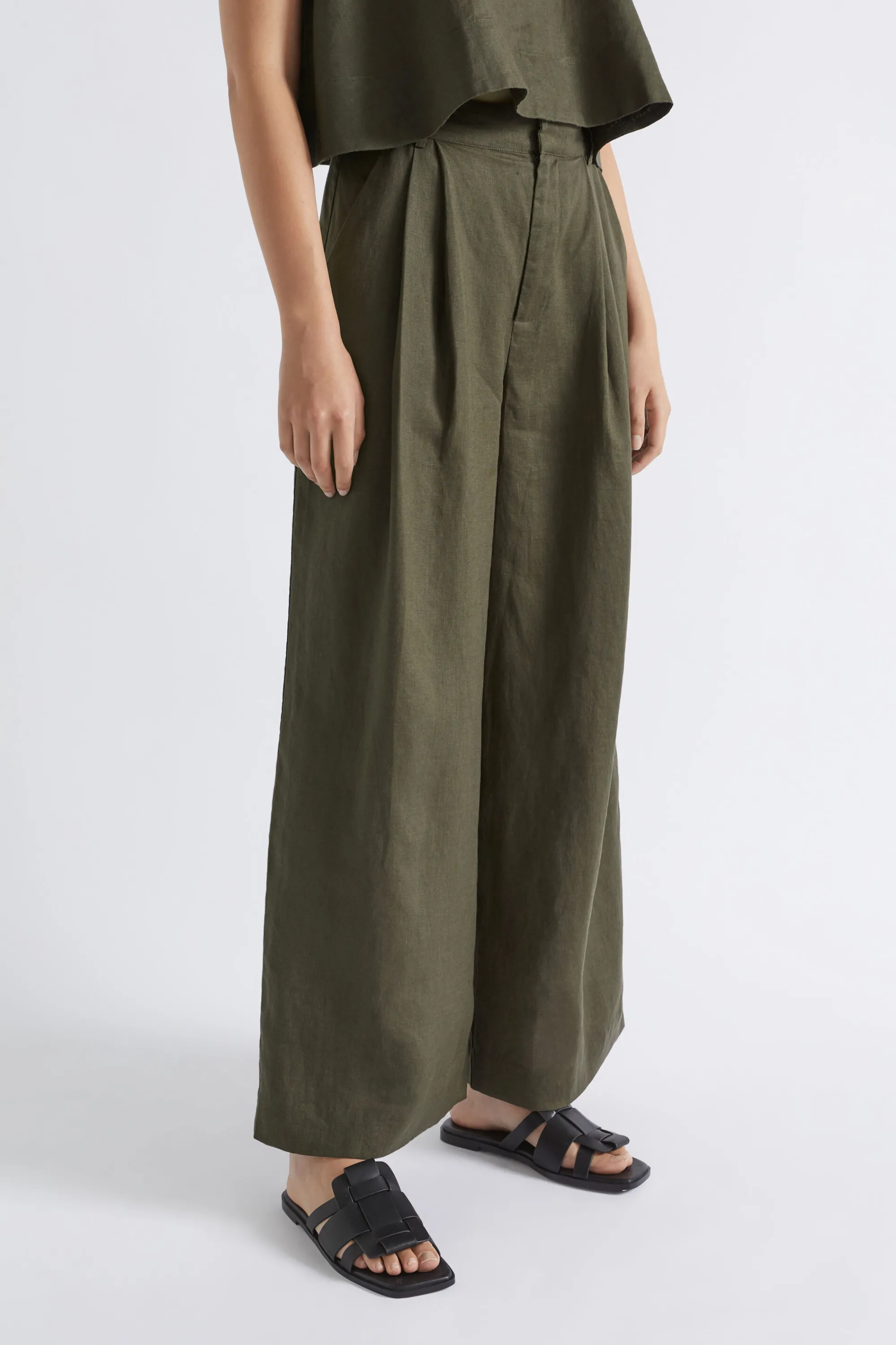 Woman Seed Heritage Pants-Linen Palazzo Pant