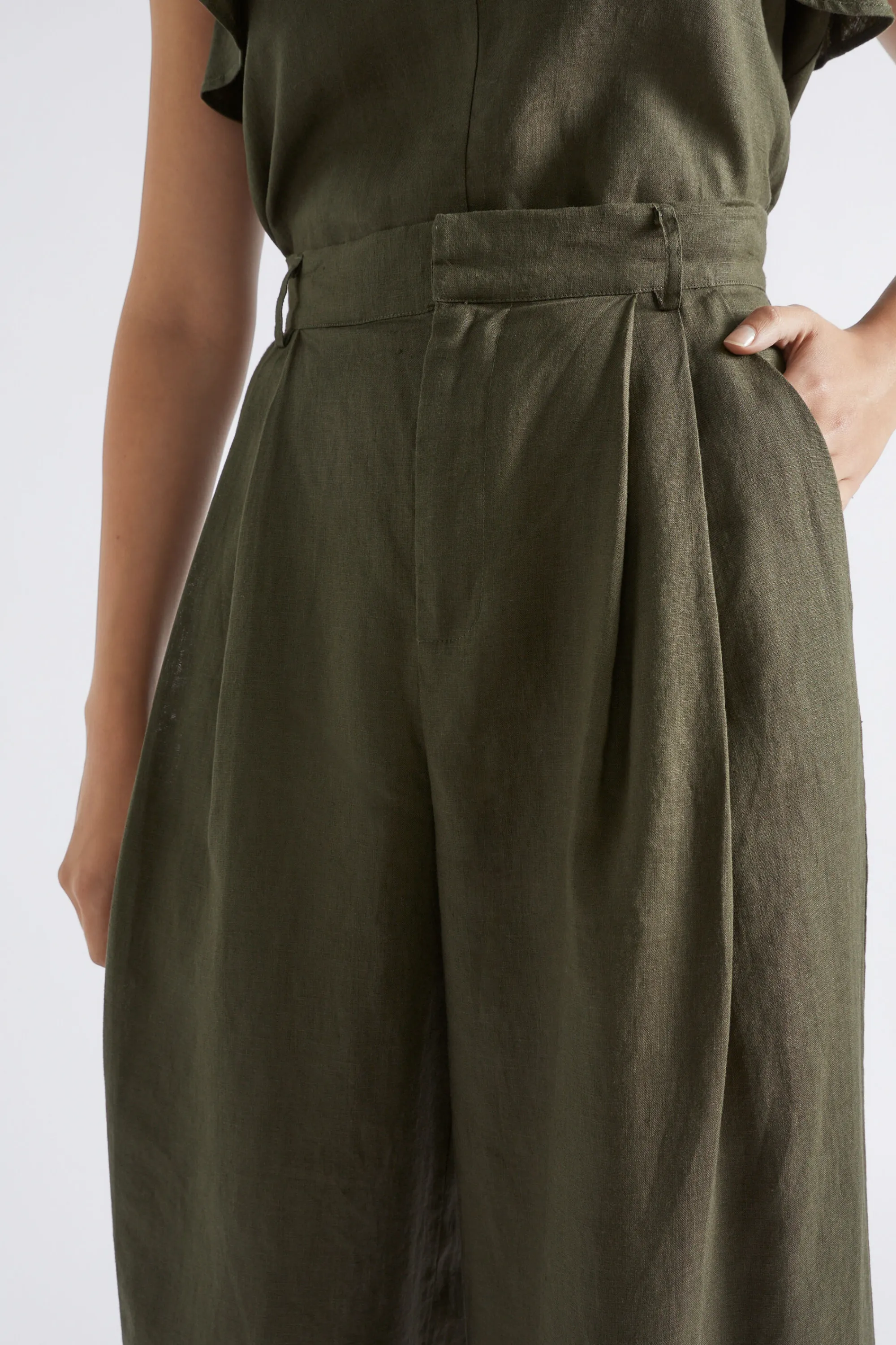 Woman Seed Heritage Pants-Linen Palazzo Pant