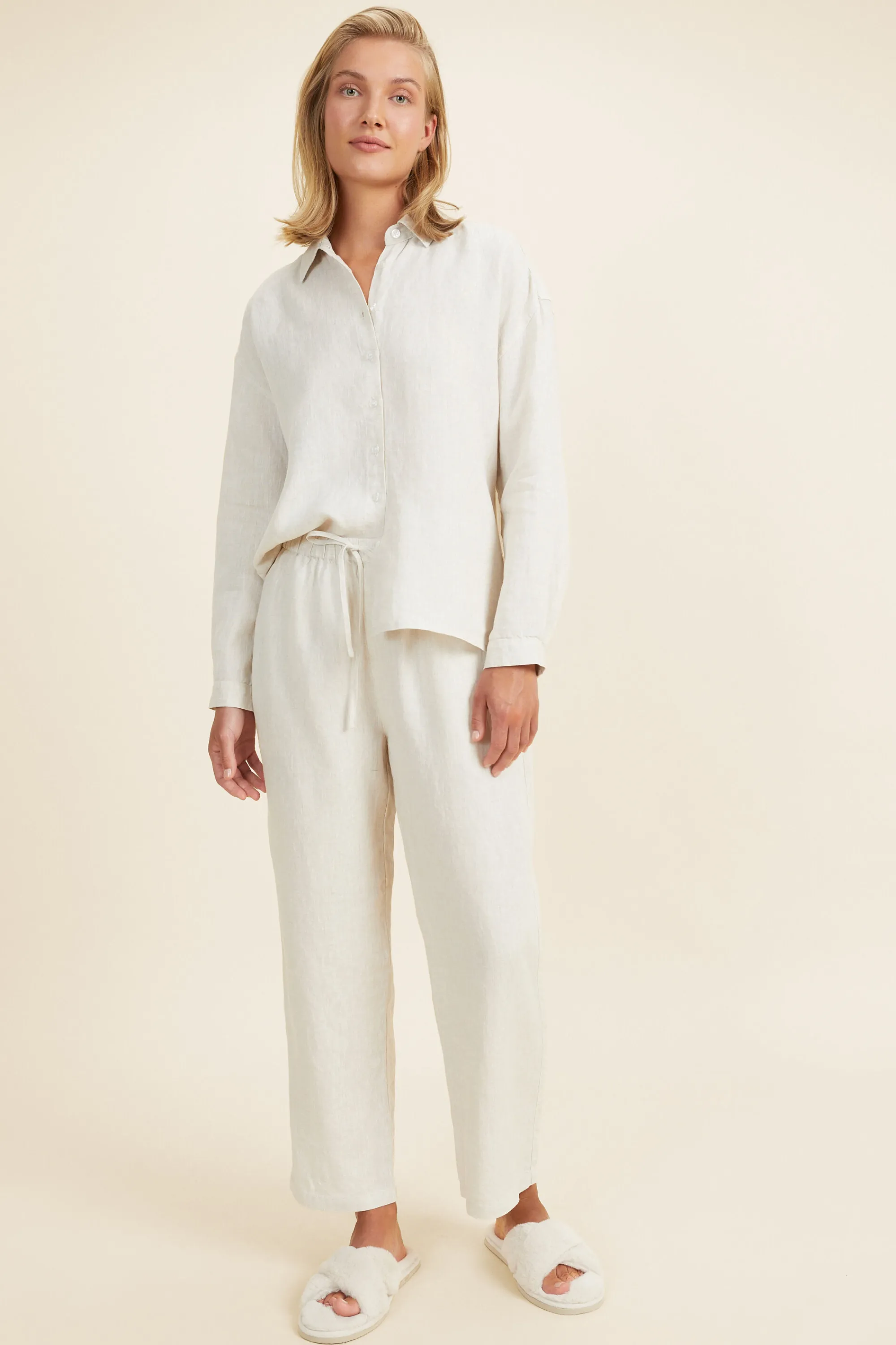 Seed Heritage Sleepwear-Linen Pyjama Shirt