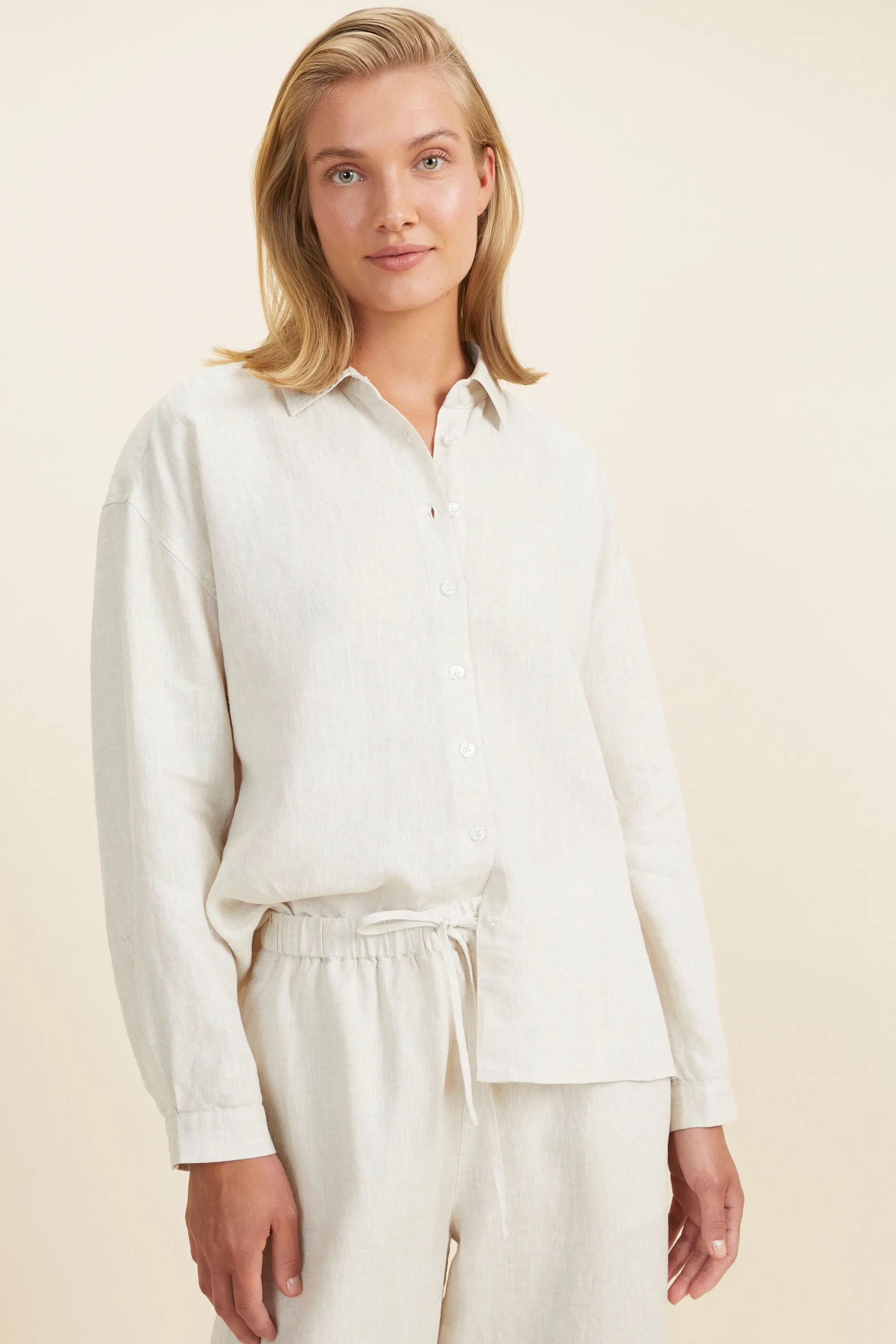 Seed Heritage Sleepwear-Linen Pyjama Shirt