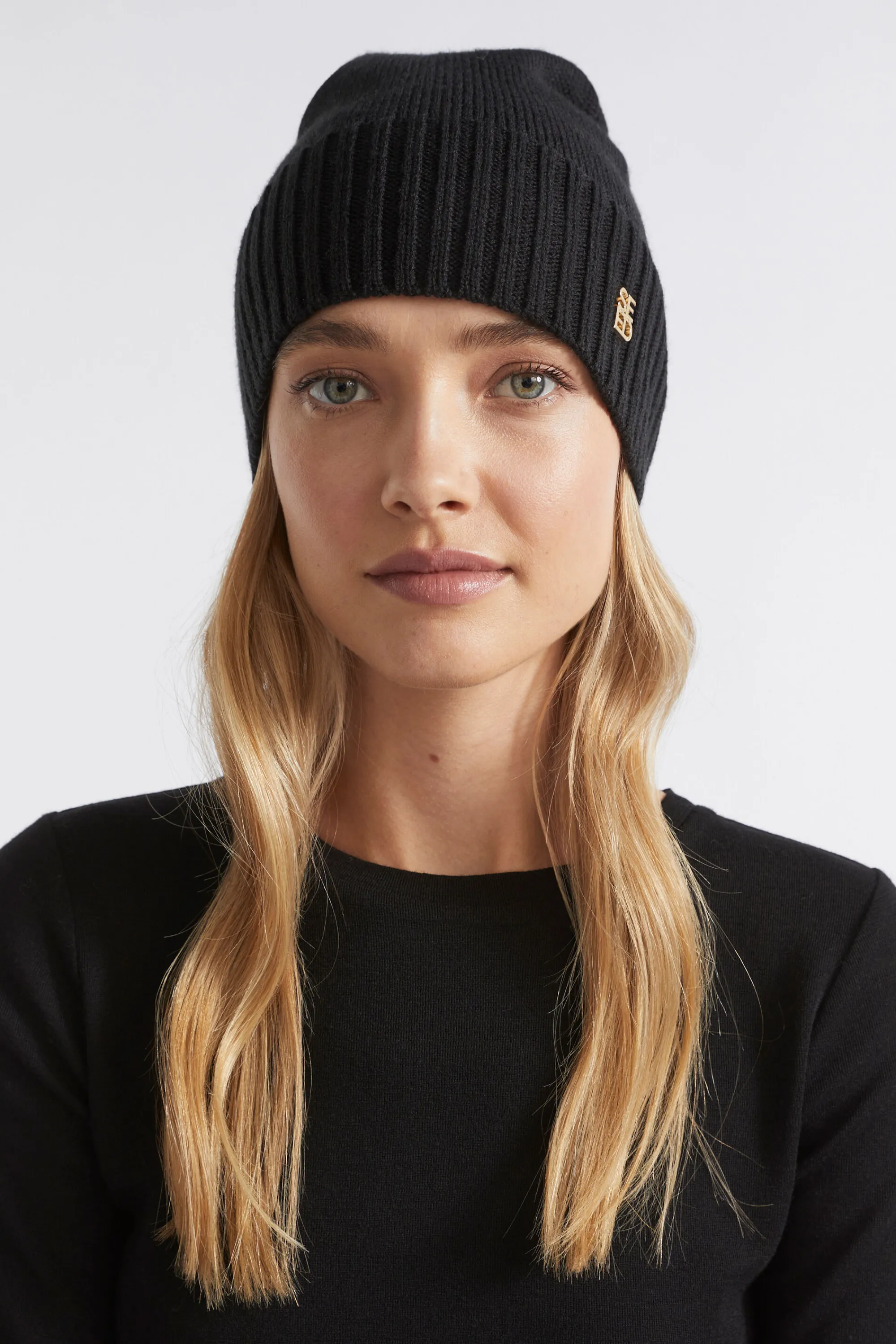 Woman Seed Heritage Hats & Gloves-Logo Detail Wool Beanie