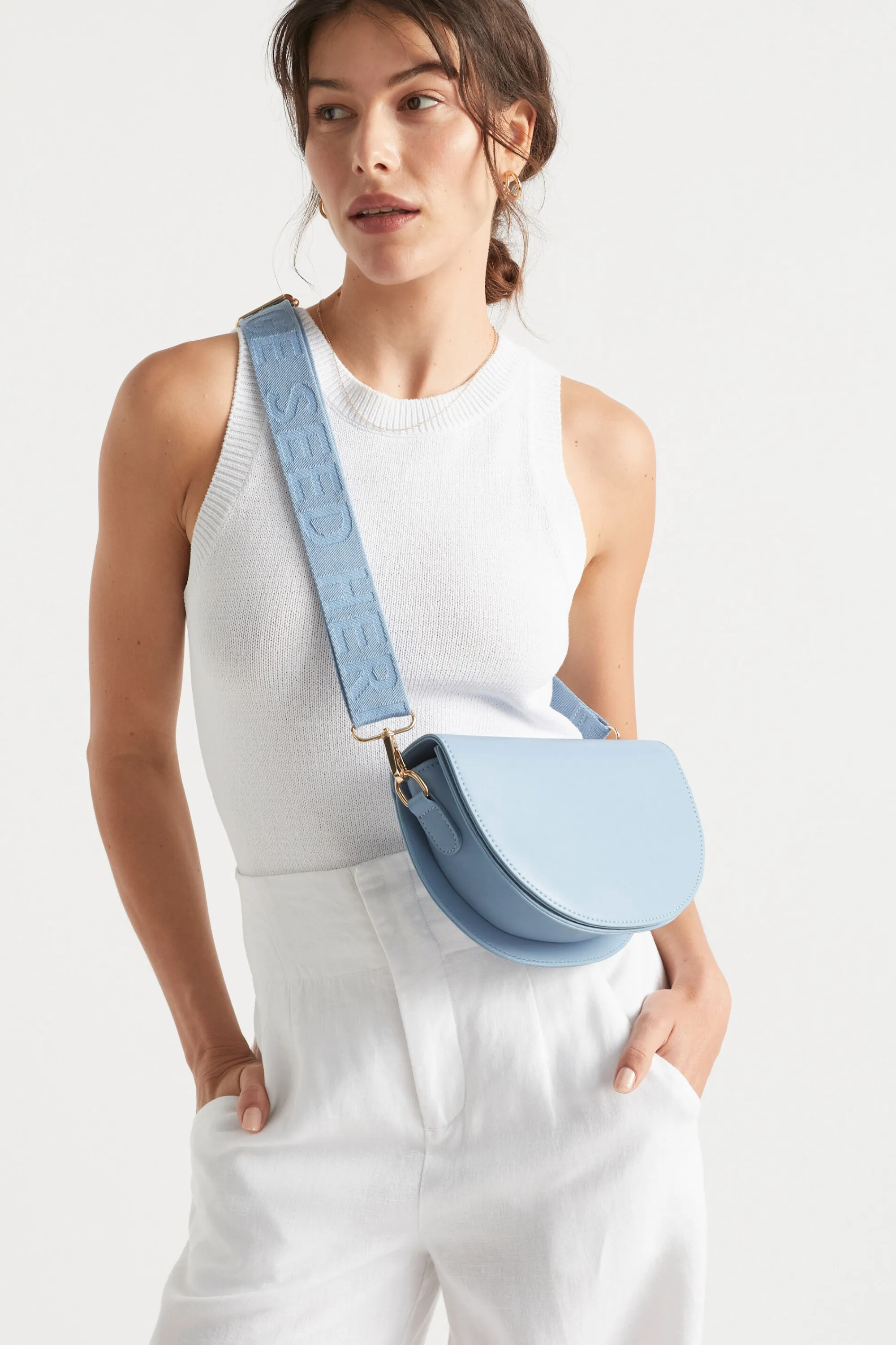 Woman Seed Heritage Cross Body-Logo Saddle Bag