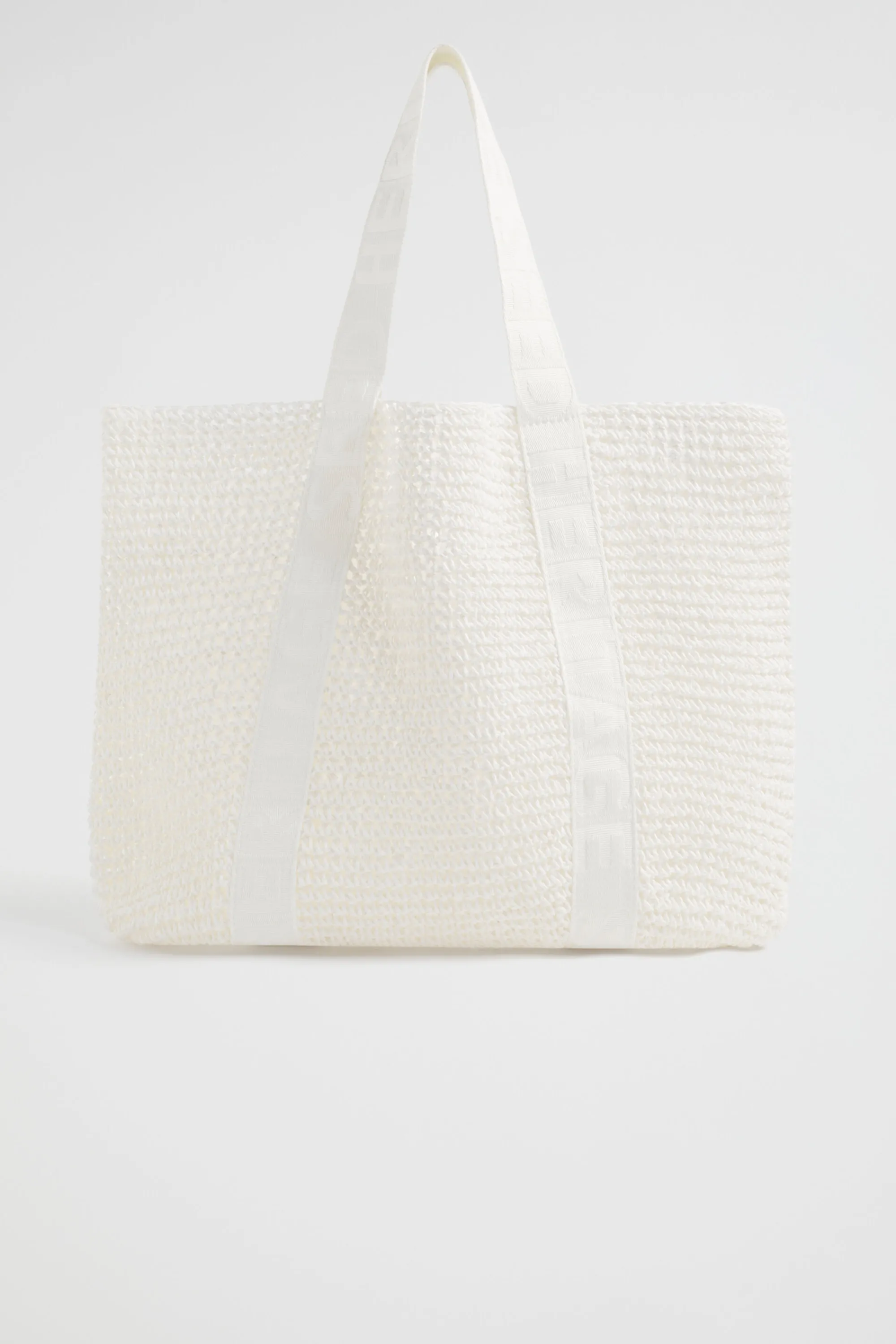 Woman Seed Heritage Beach Bags-Logo Straw Tote