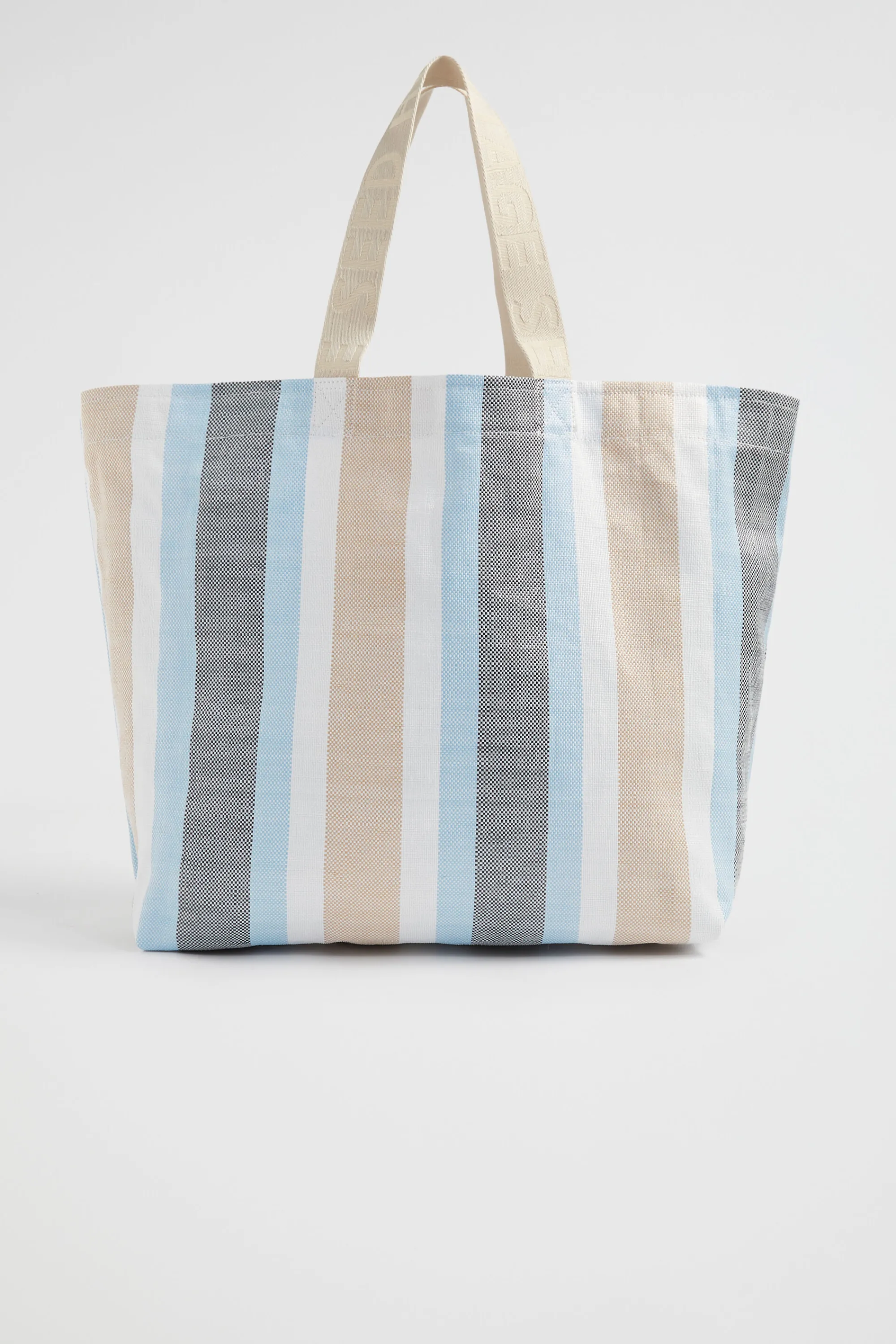 Woman Seed Heritage Beach Bags-Logo Stripe Tote