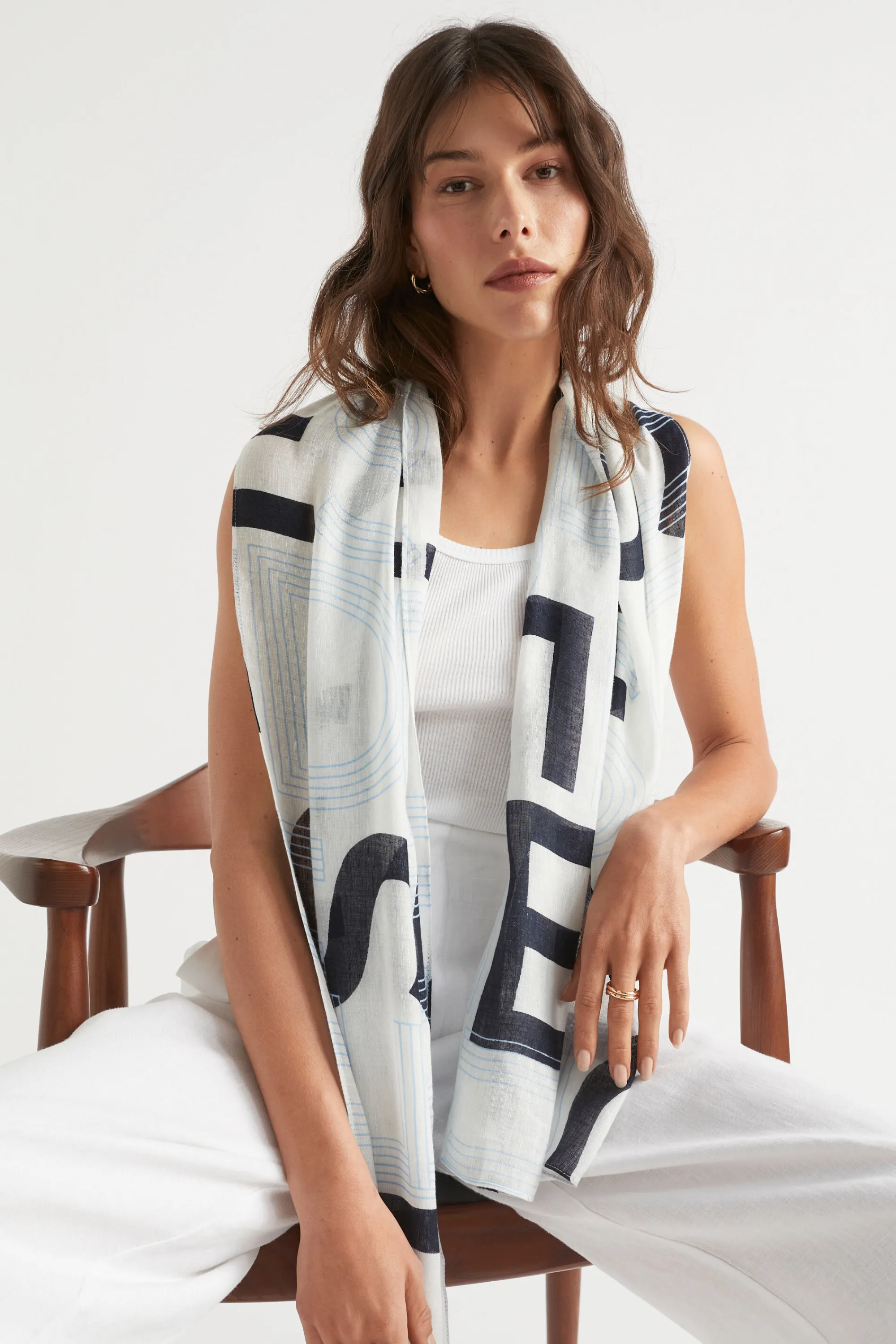 Woman Seed Heritage Scarves & Kaftans-Logo Summer Scarf