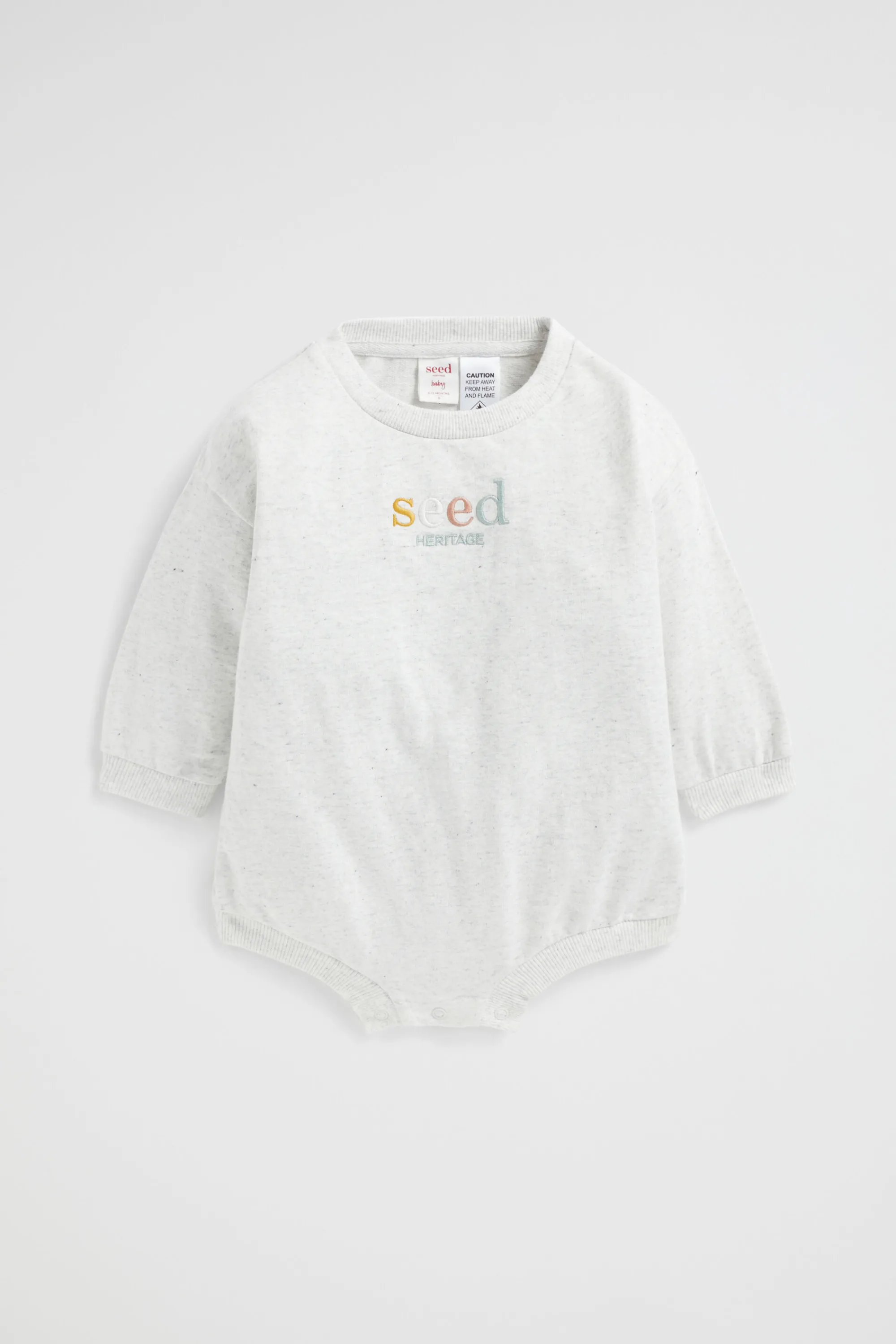 Newborn Seed Heritage Bodysuits & Onesies-Logo Sweat Romper