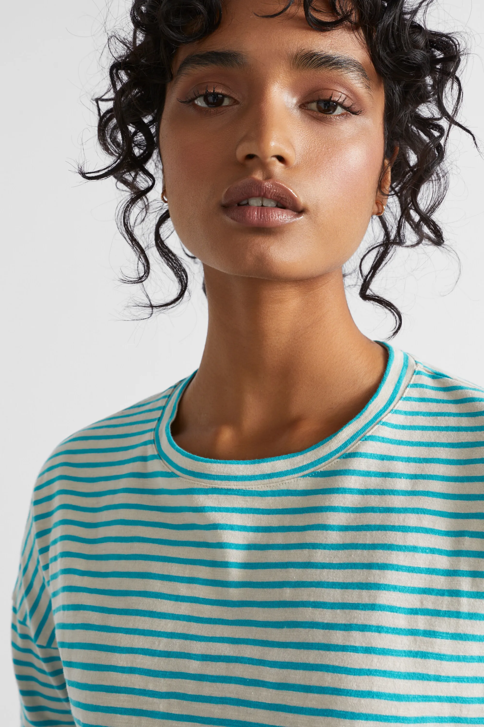 Woman Seed Heritage T-Shirts & Tops-Long Sleeve Stripe Top