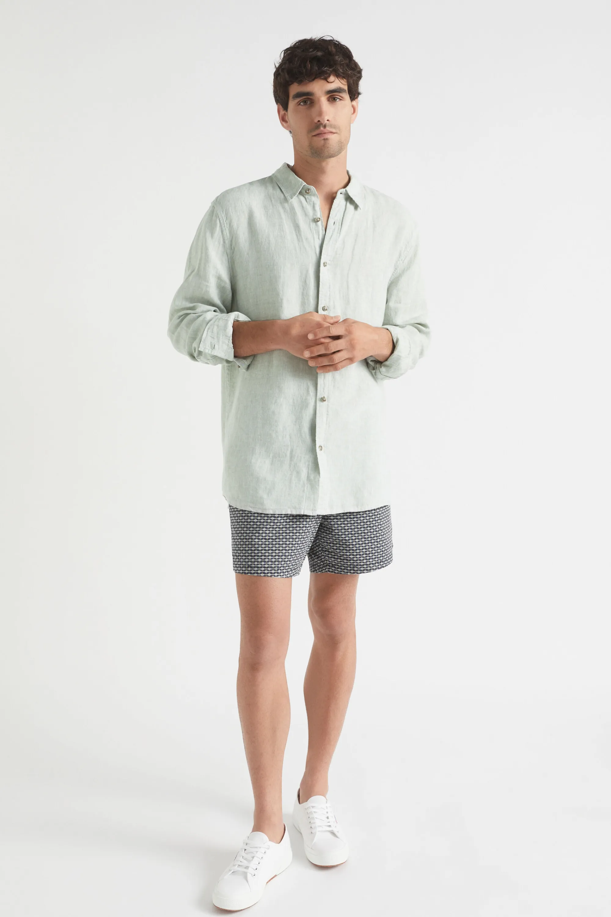 Man Seed Heritage Shorts-Mens Geo Beach Short