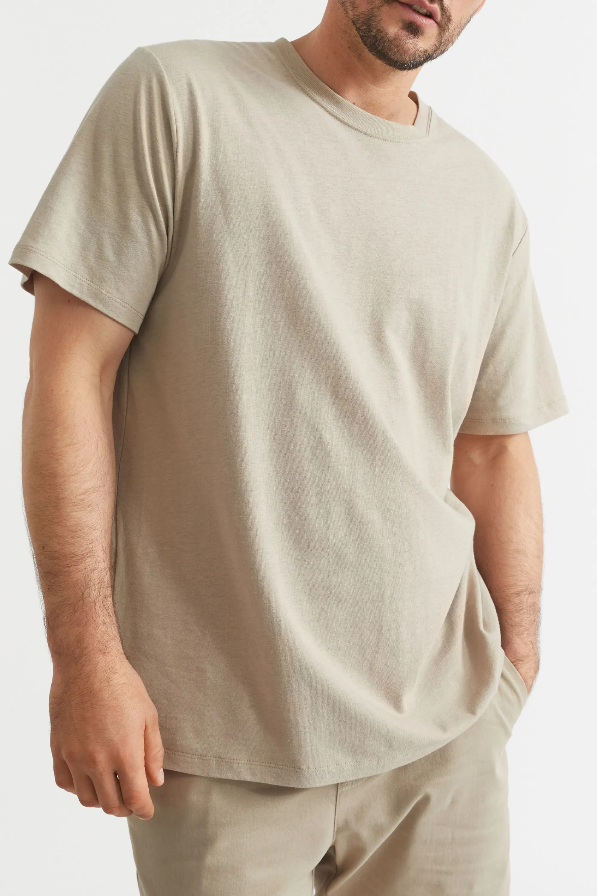 Man Seed Heritage T-Shirts & Sweaters-Mens Linen Tee