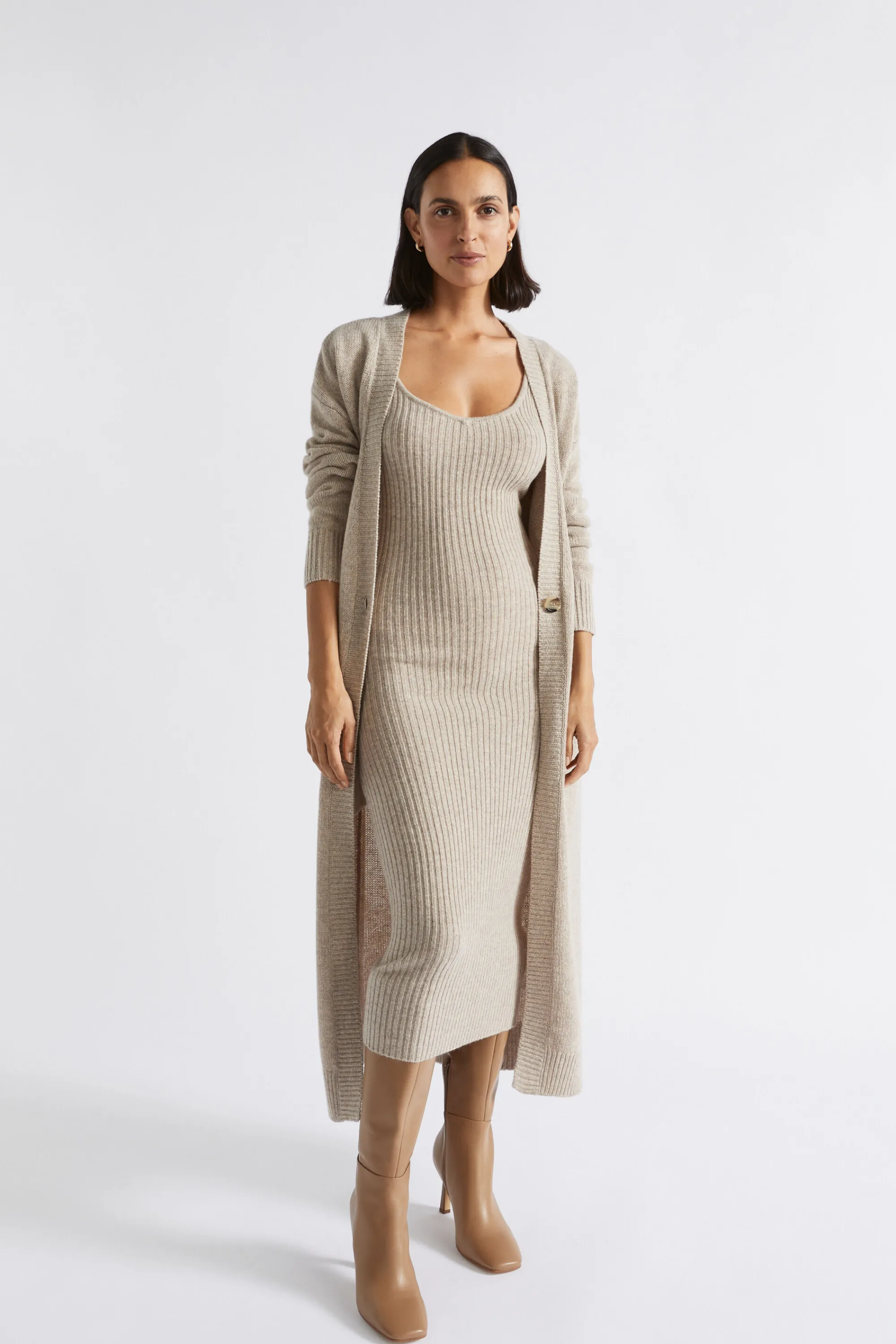 Woman Seed Heritage Knitwear & Sweaters-Merino Wool Knit Midi Dress