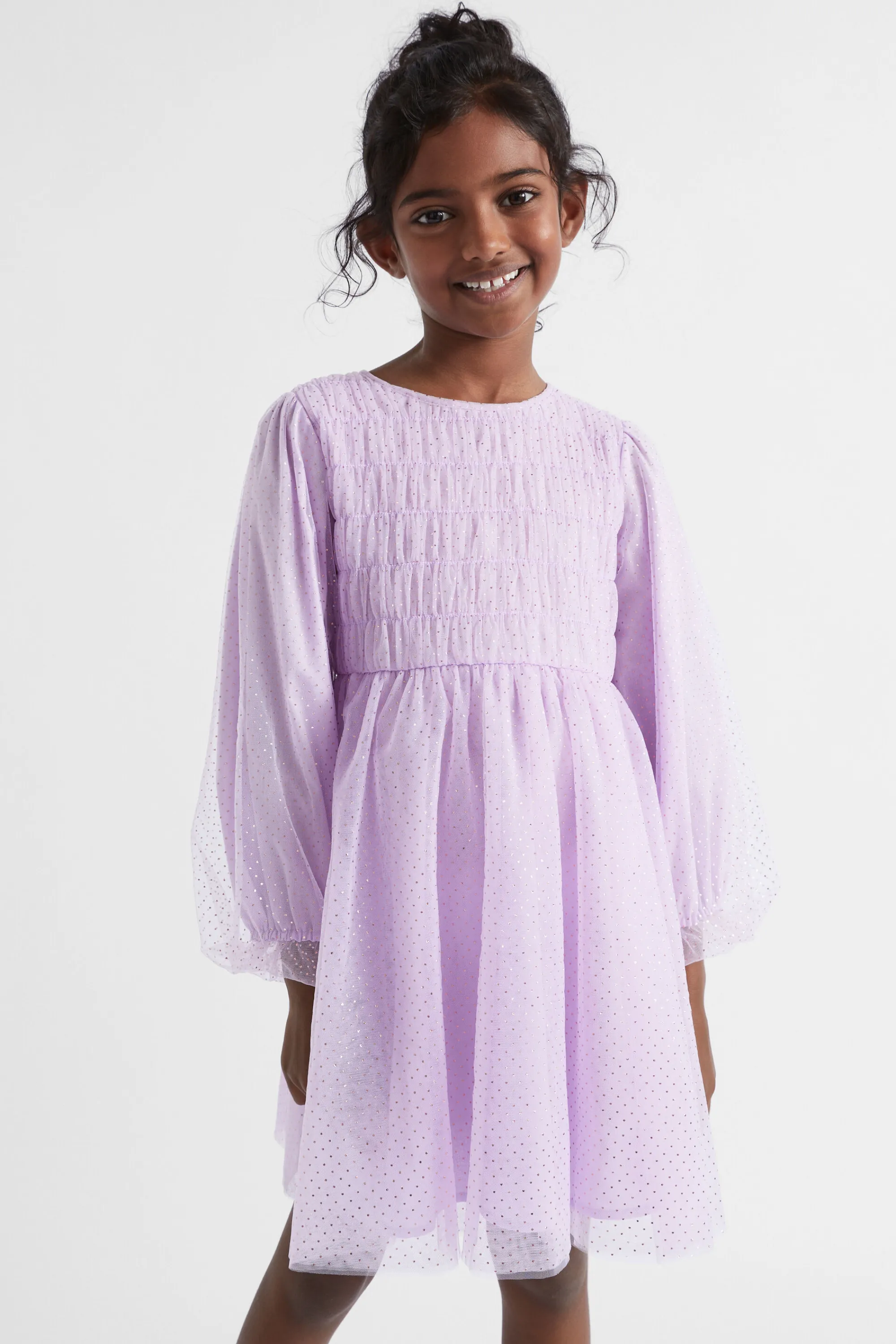 Girl Seed Heritage Dresses-Metallic Pinspot Dress