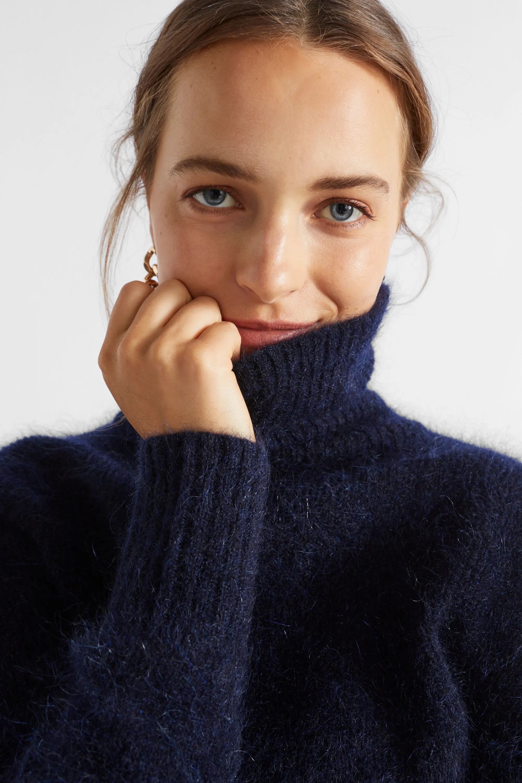 Woman Seed Heritage Knitwear & Sweaters-Mohair Roll Neck Knit