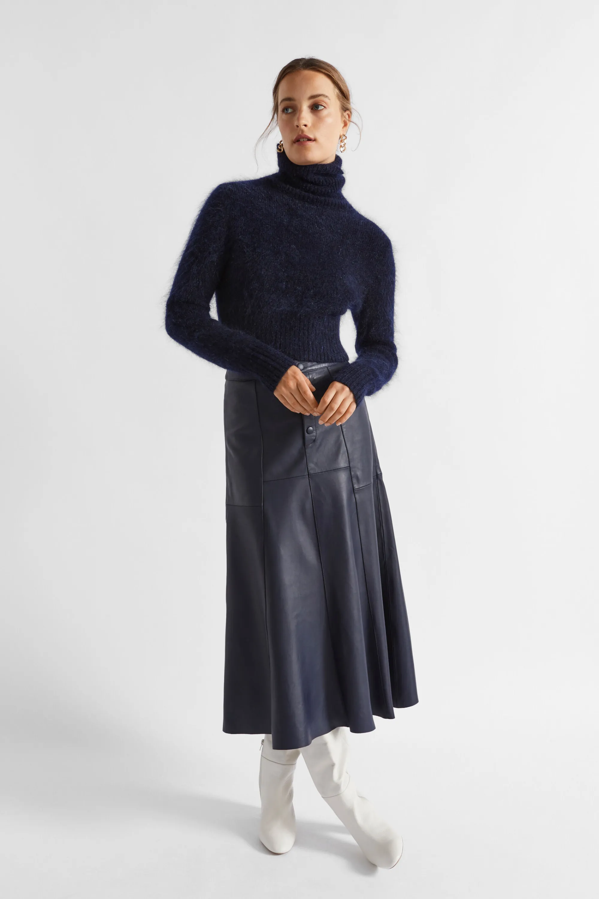 Woman Seed Heritage Knitwear & Sweaters-Mohair Roll Neck Knit