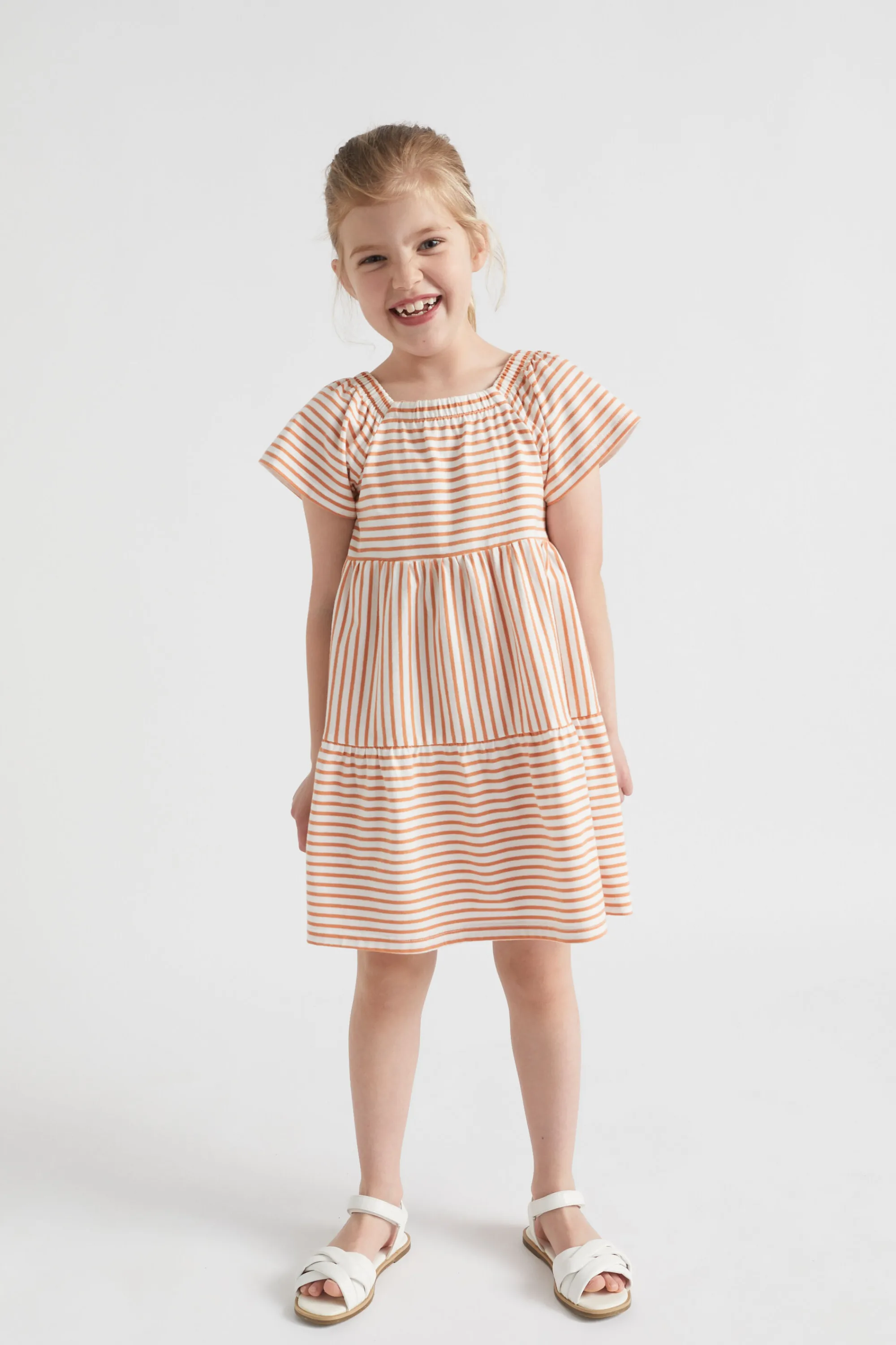 Girl Seed Heritage Dresses-Multi Stripe Dress