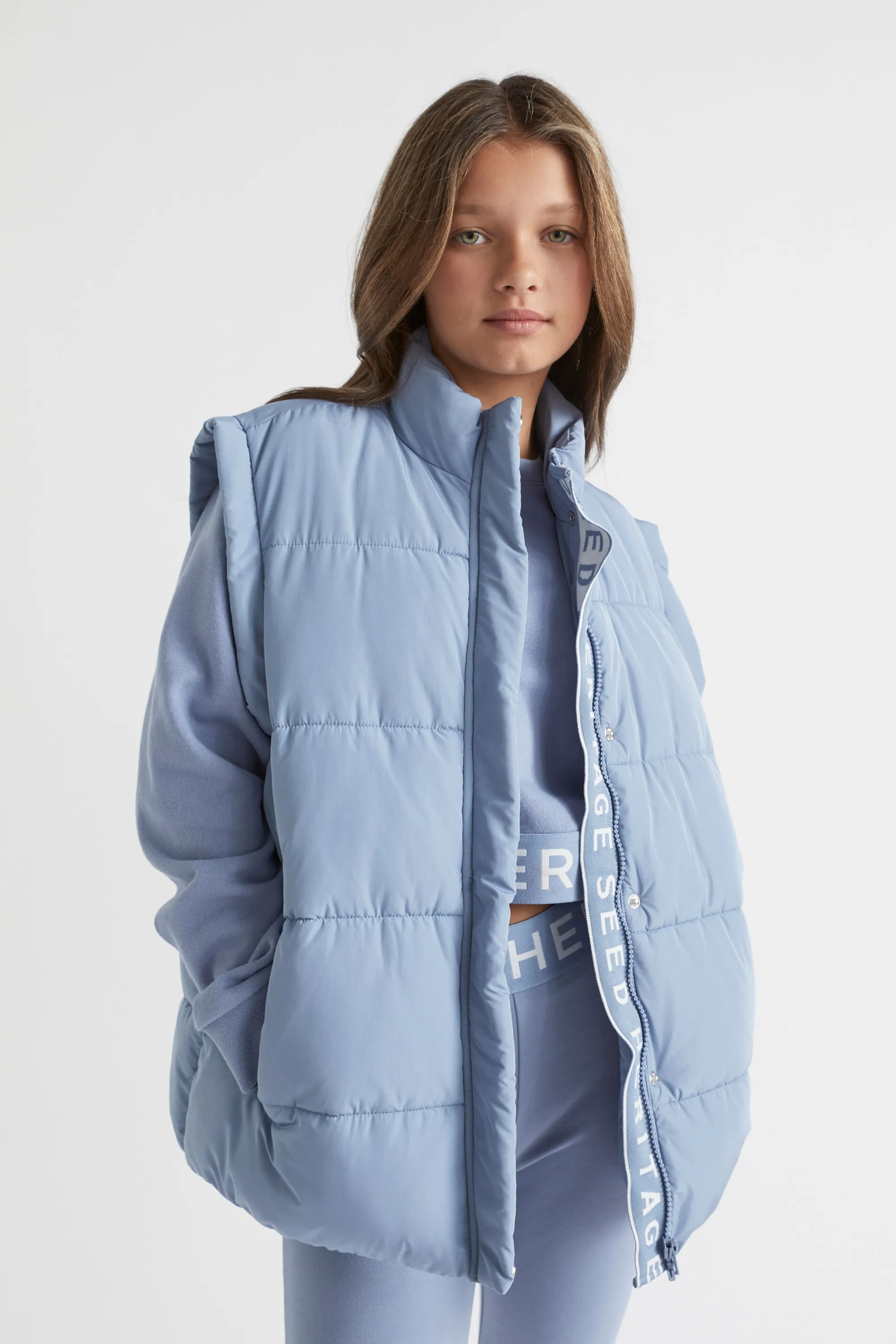 Teen Girl Seed Heritage Jackets & Vests-Oversized Puffa Vest