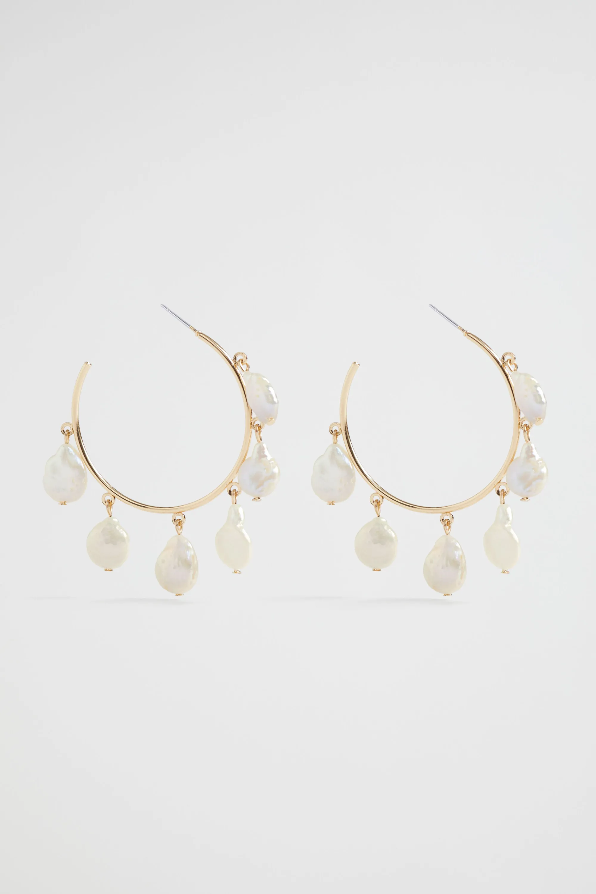 Woman Seed Heritage Jewellery-Pearl Embellished Hoop