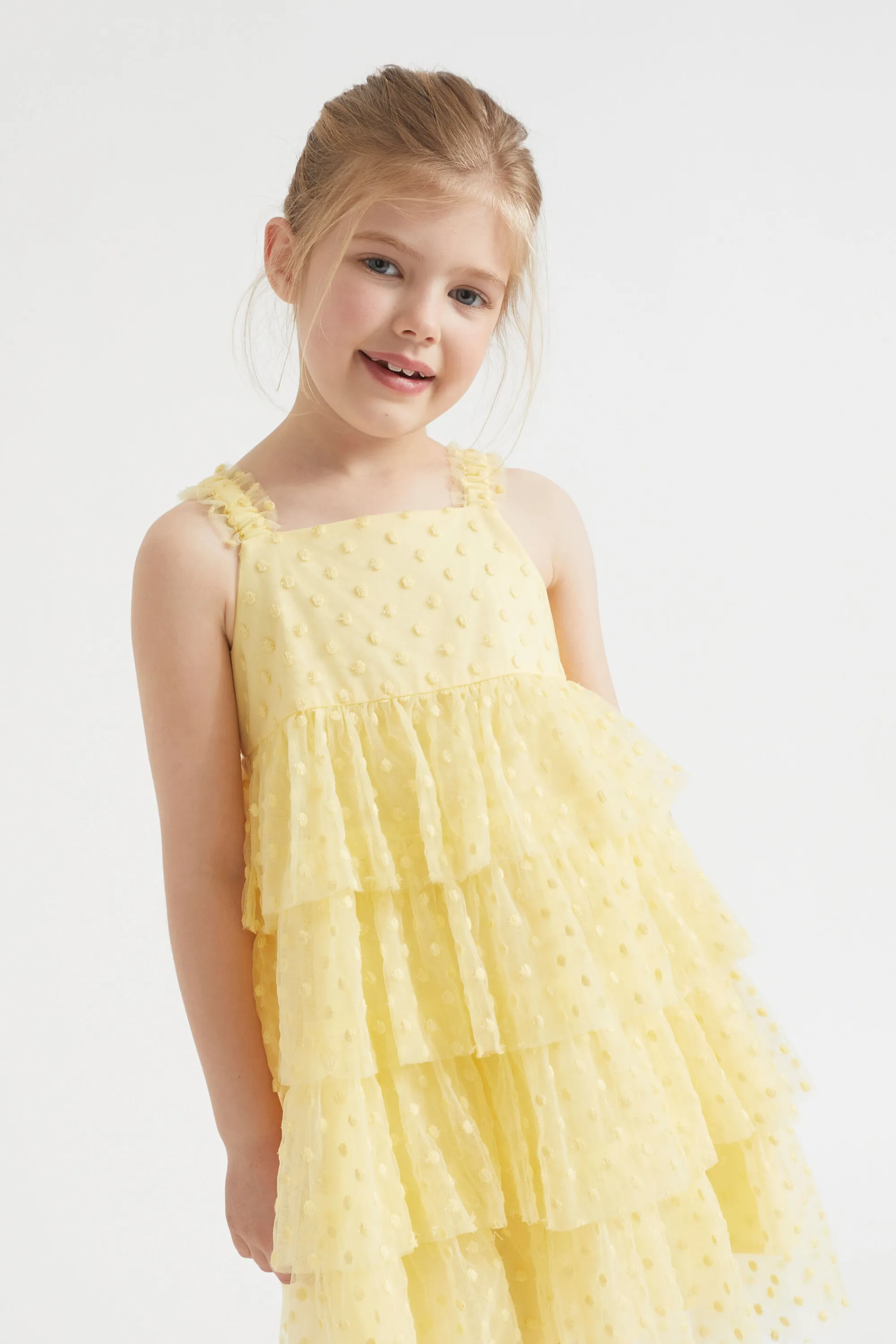 Girl Seed Heritage Dresses-Polka Dot Tiered Dress