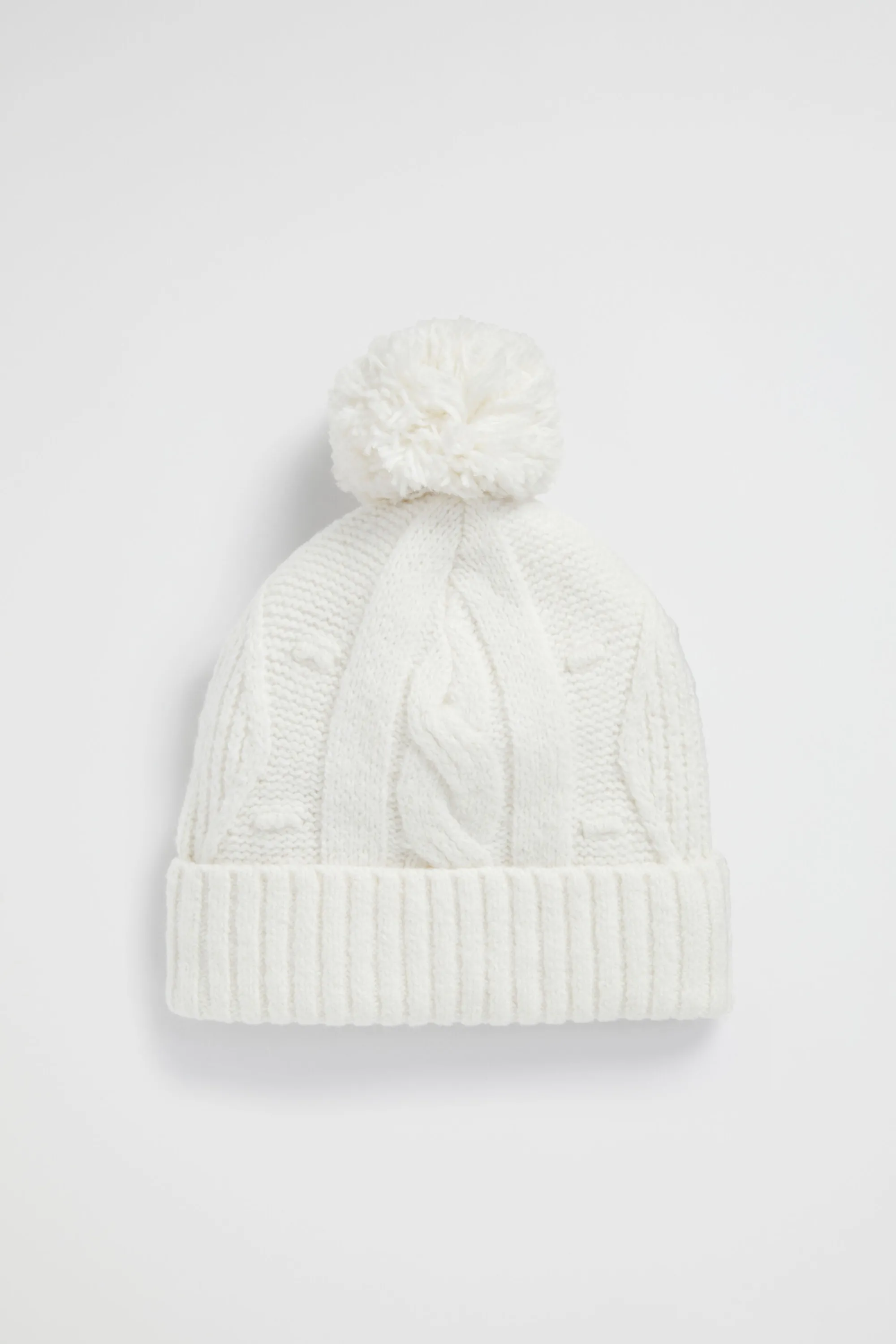 Girl Seed Heritage Hats & Beanies & Caps-Pom Pom Cable Knit Beanie