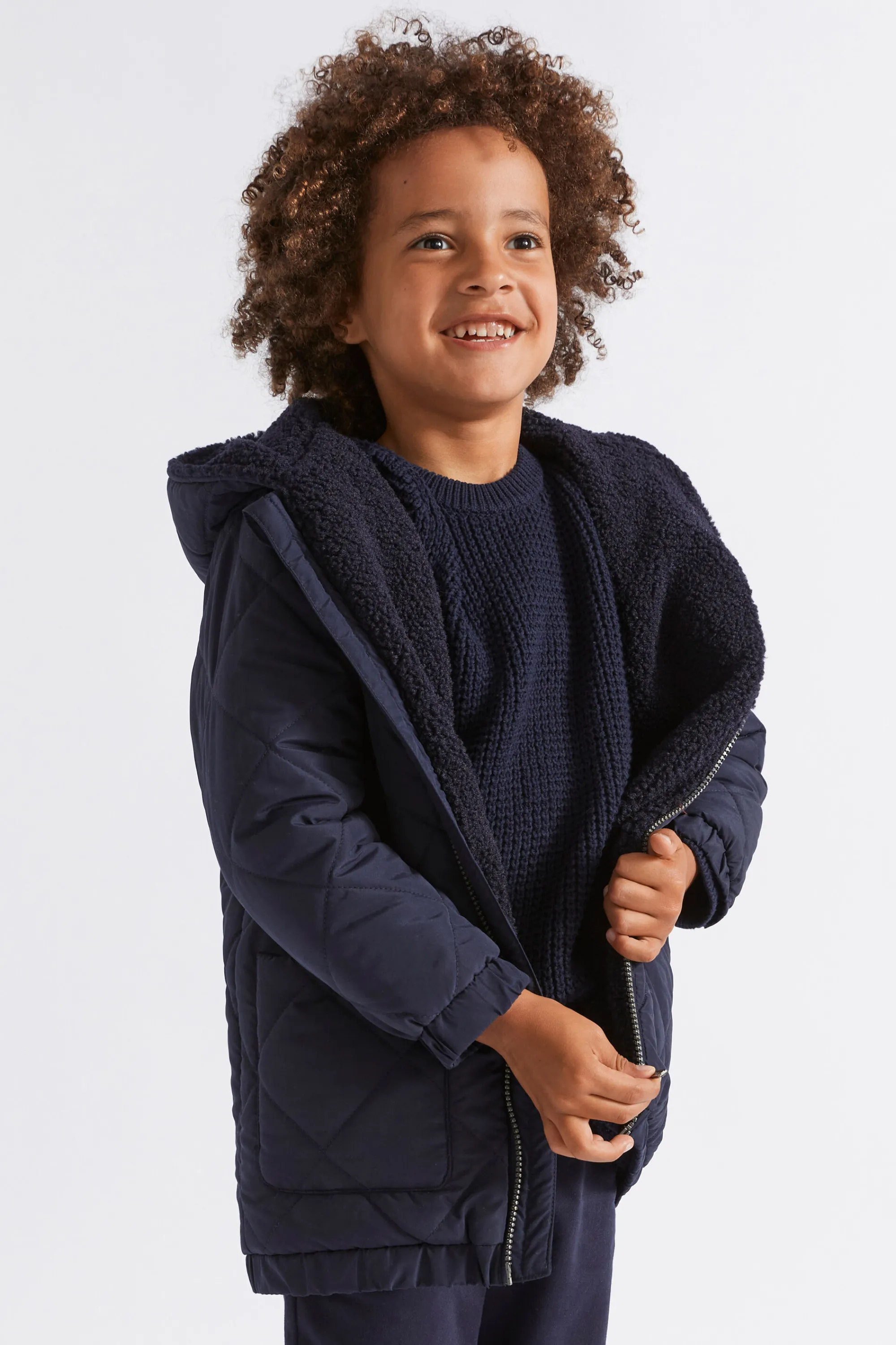 Boy Seed Heritage Jackets & Vests-Quilted Anorak