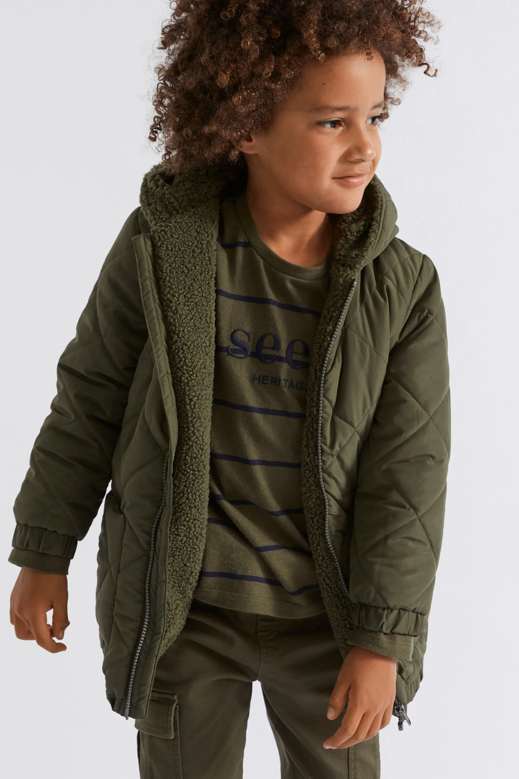 Boy Seed Heritage Jackets & Vests-Quilted Anorak