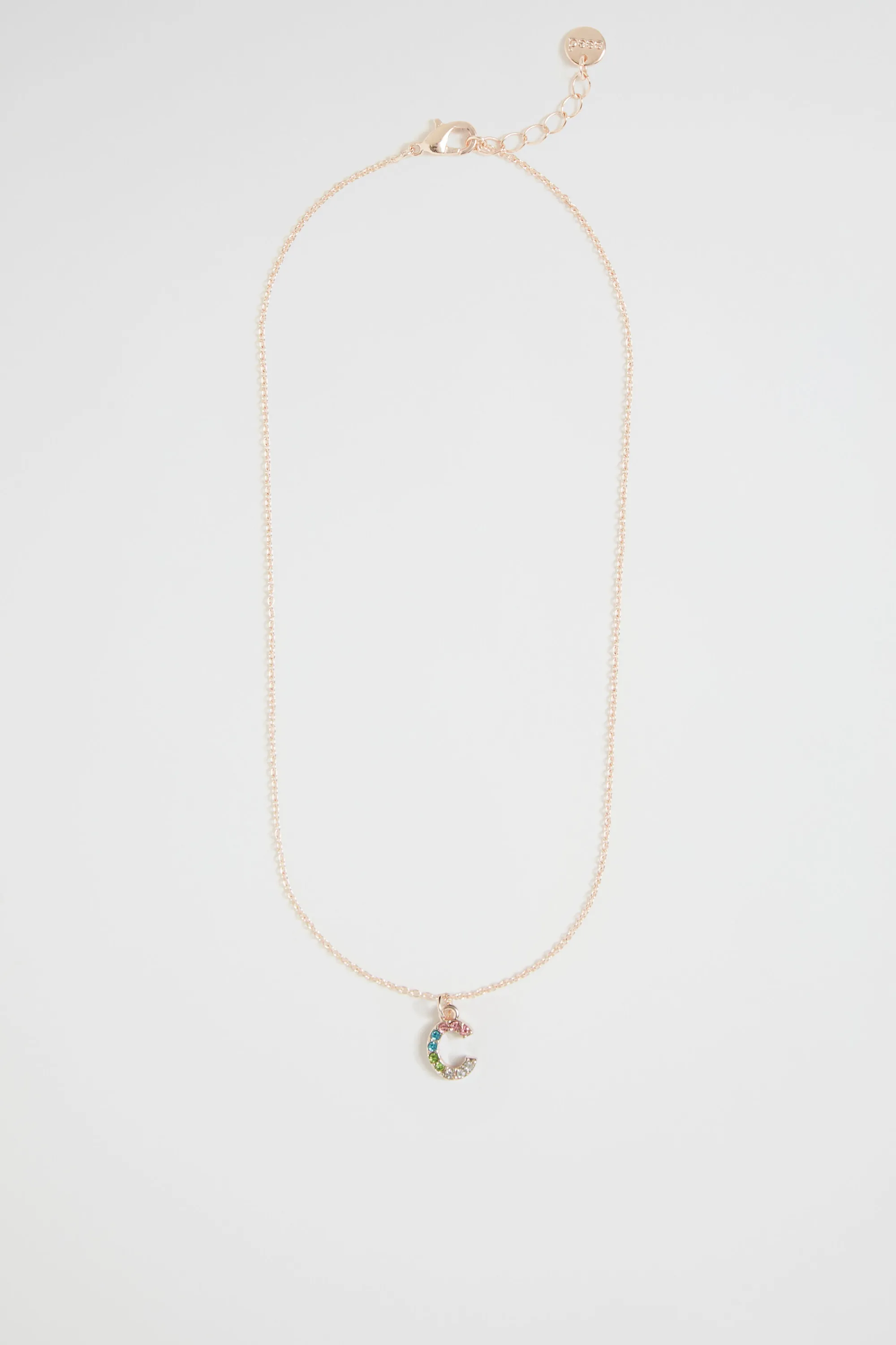 Girl Seed Heritage Jewellery-Rainbow Diamante Initial Neklae