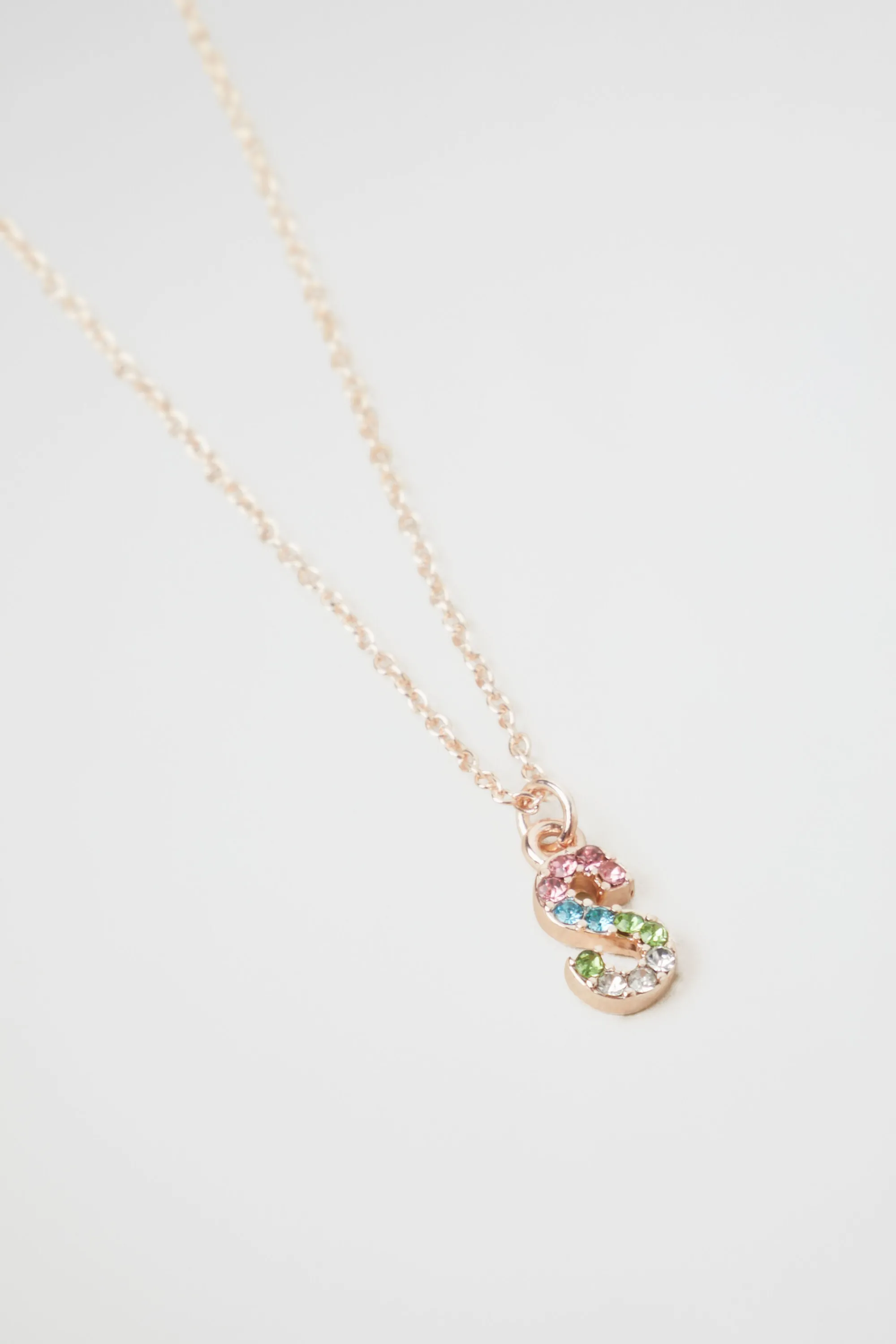 Girl Seed Heritage Jewellery-Rainbow Diamante Initial Necklace