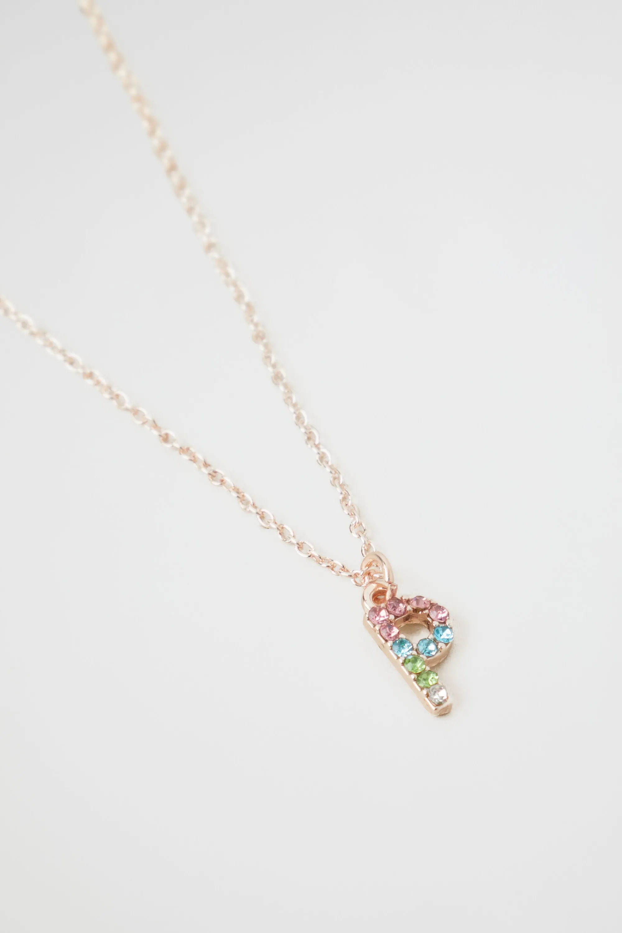 Girl Seed Heritage Jewellery-Rainbow Diamante Initial Necklace