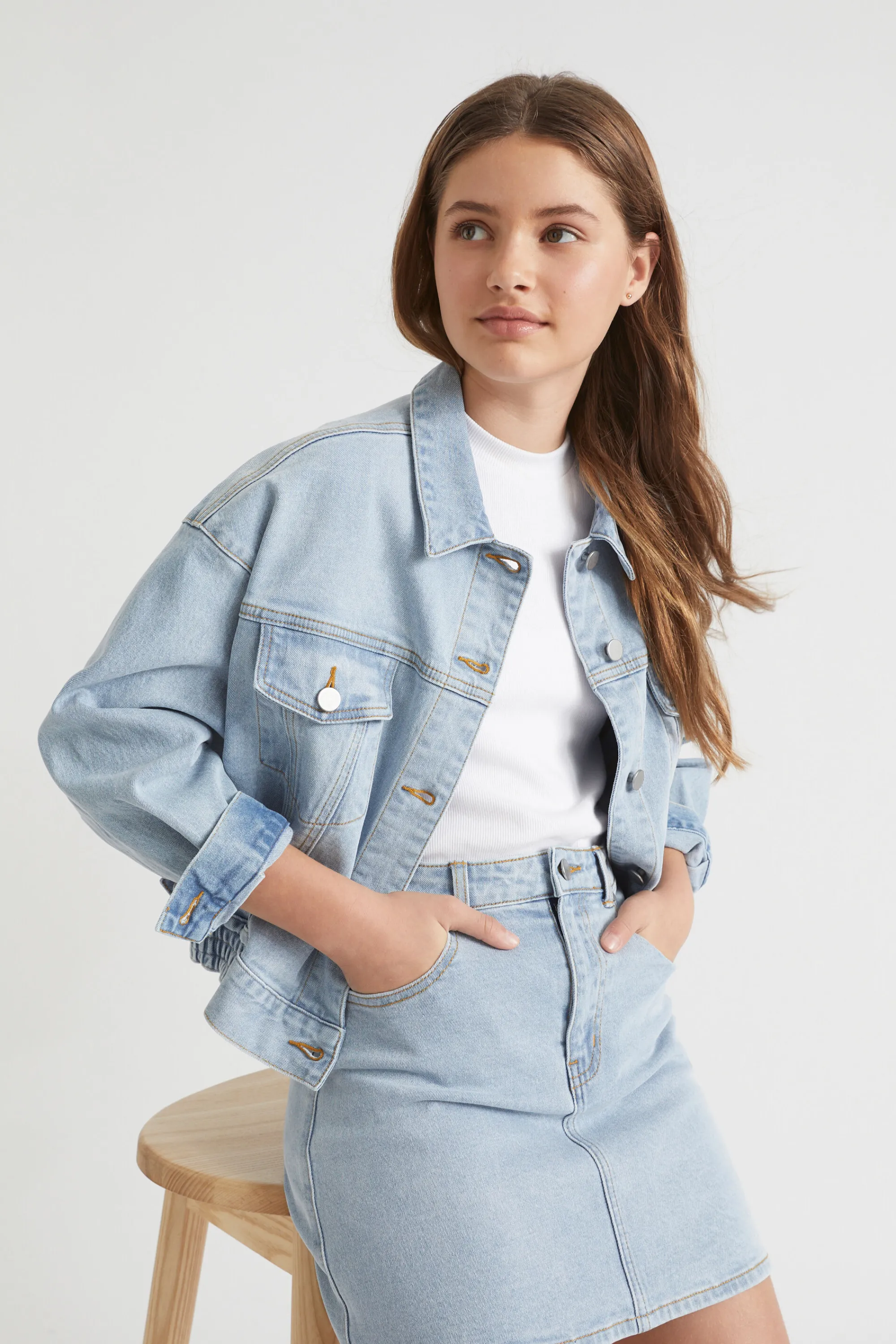 Teen Girl Seed Heritage Denim & Jeans-Retro Denim Jacket