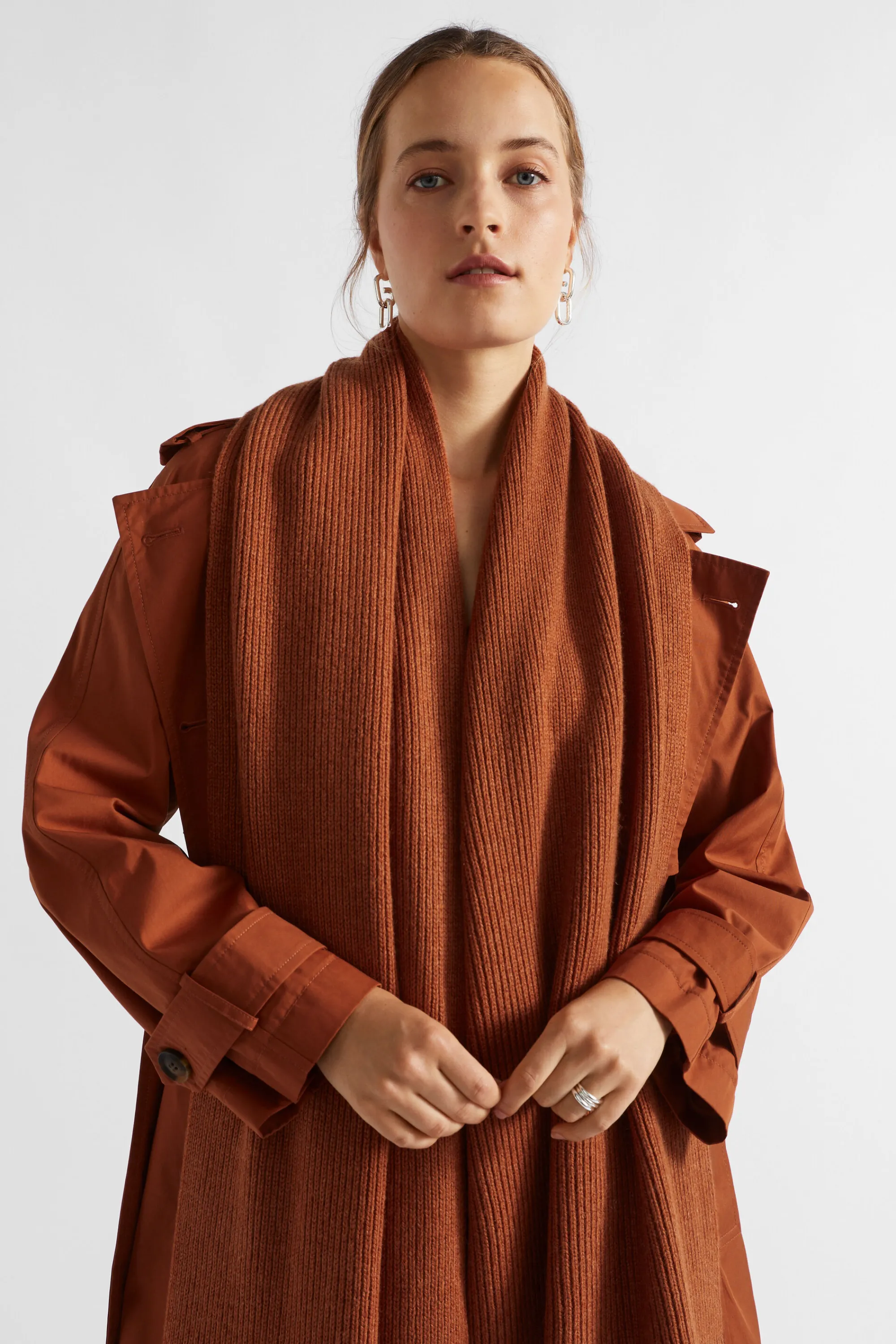 Woman Seed Heritage Scarves & Kaftans-Rib Knit Scarf