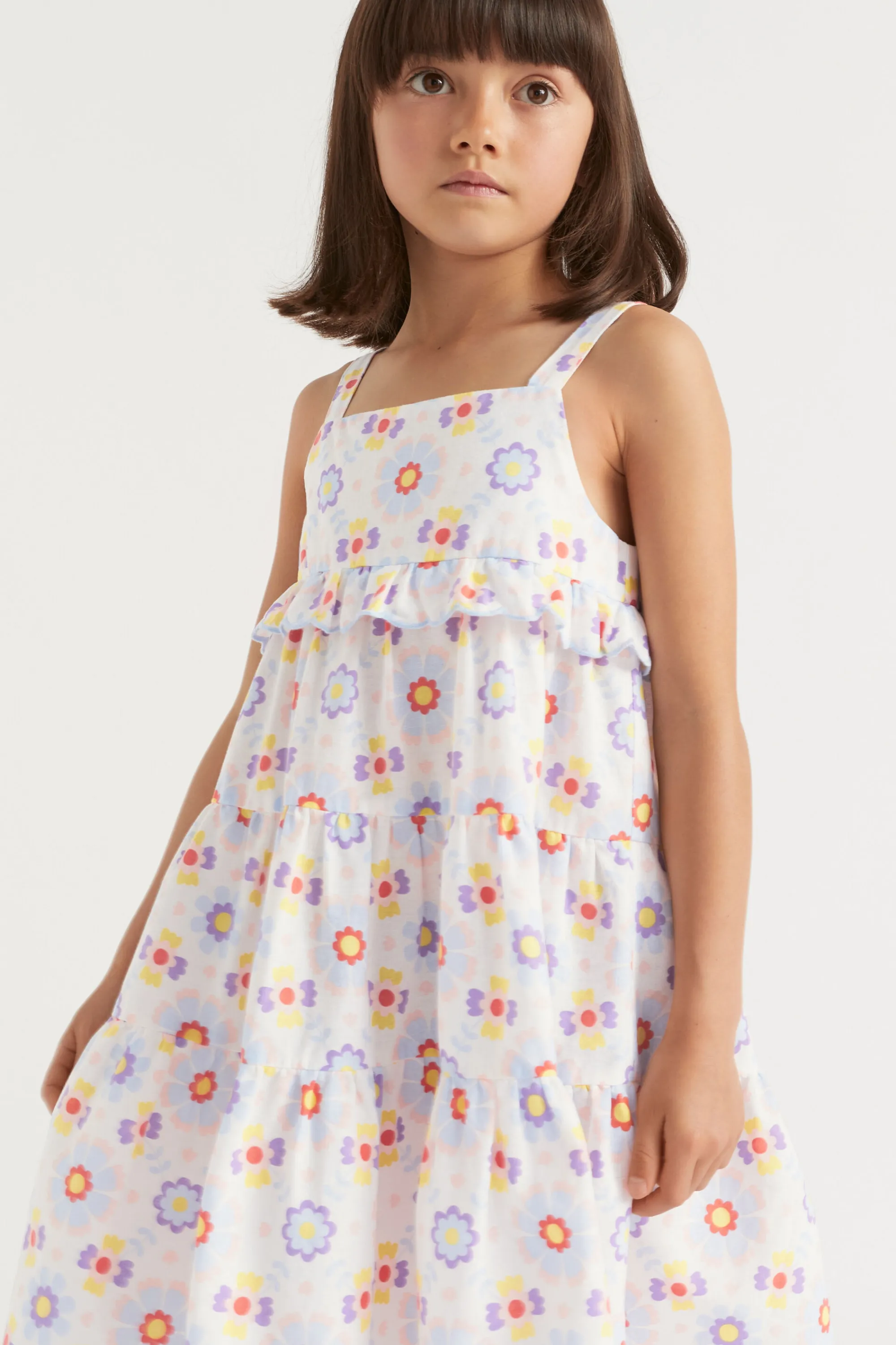 Girl Seed Heritage Dresses-Scalloped Tier Dress