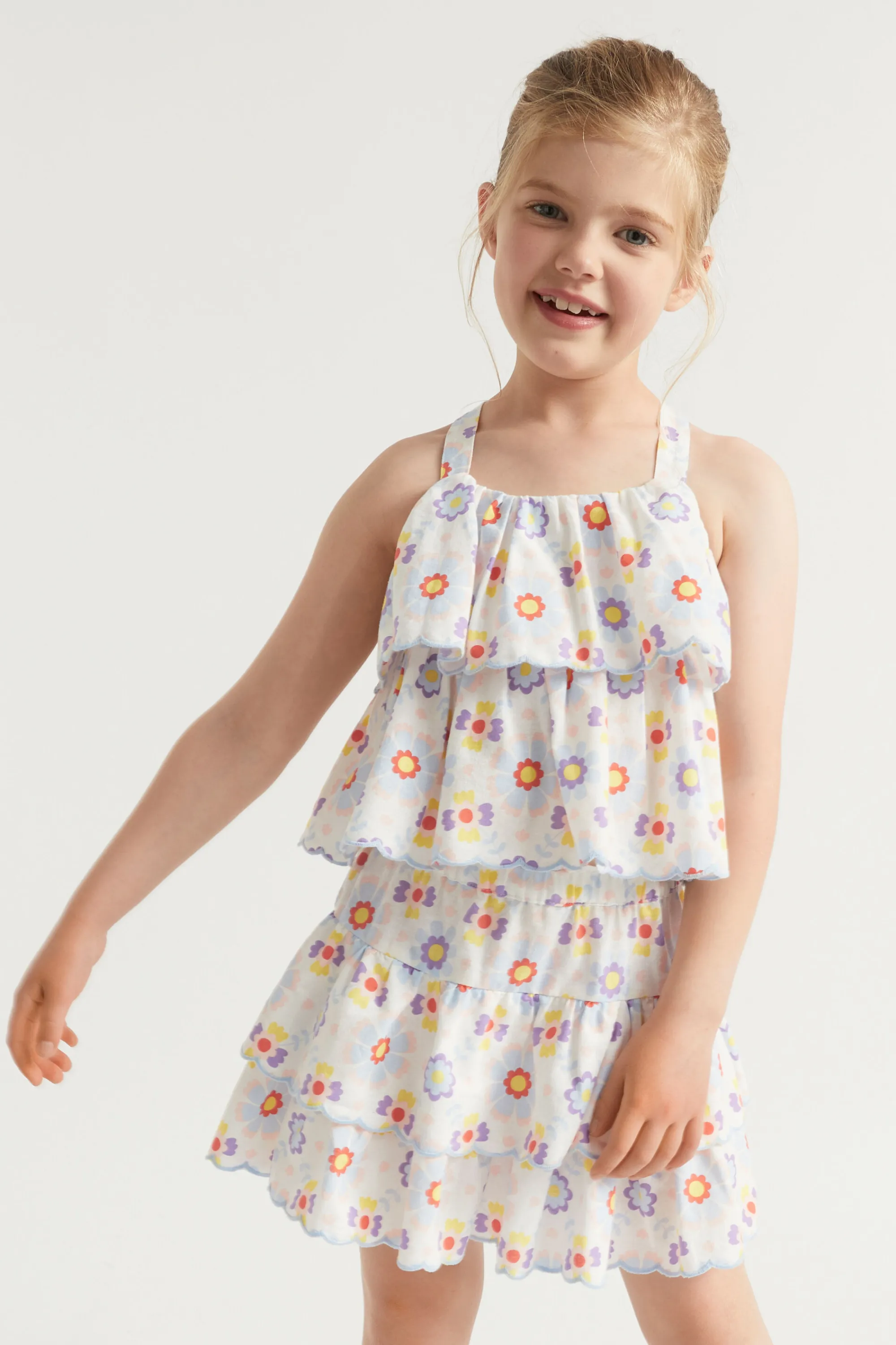 Girl Seed Heritage Skirts-Scalloped Tier Skirt