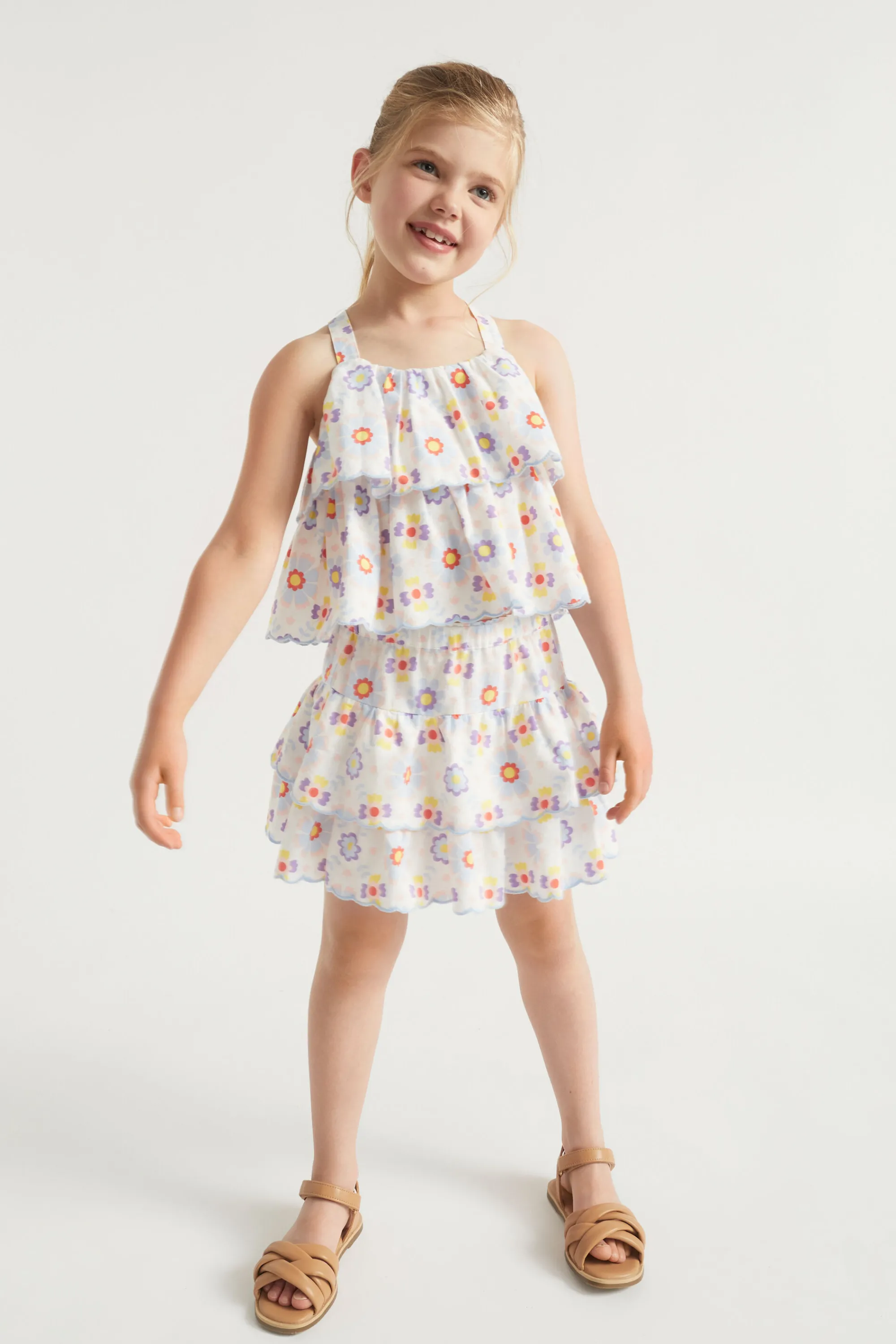 Girl Seed Heritage Skirts-Scalloped Tier Skirt