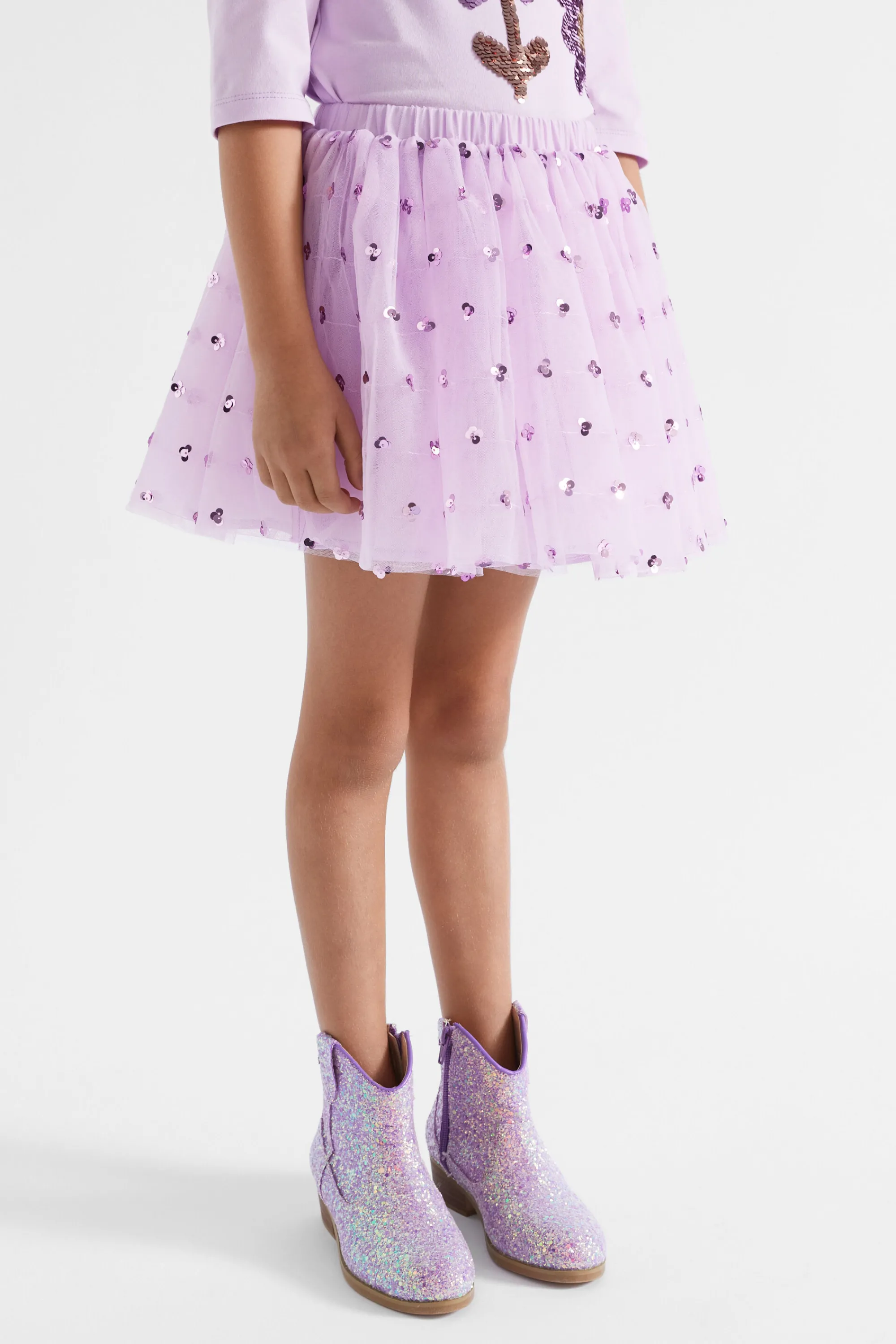 Girl Seed Heritage Skirts-Sequin Bubble Hem Daisy Tutu