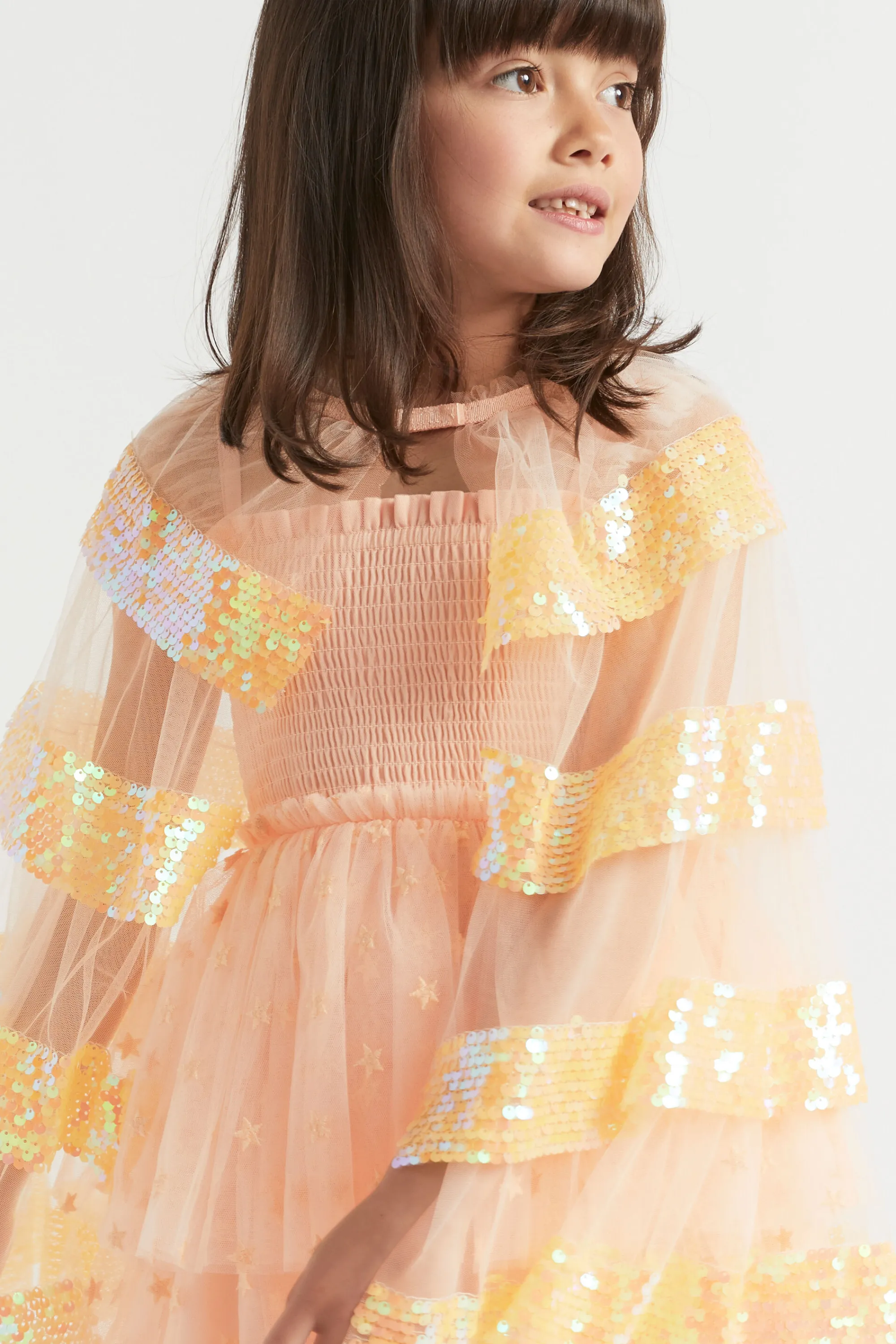 Girl Seed Heritage Ponchos & Capes-Sequin Party Cape