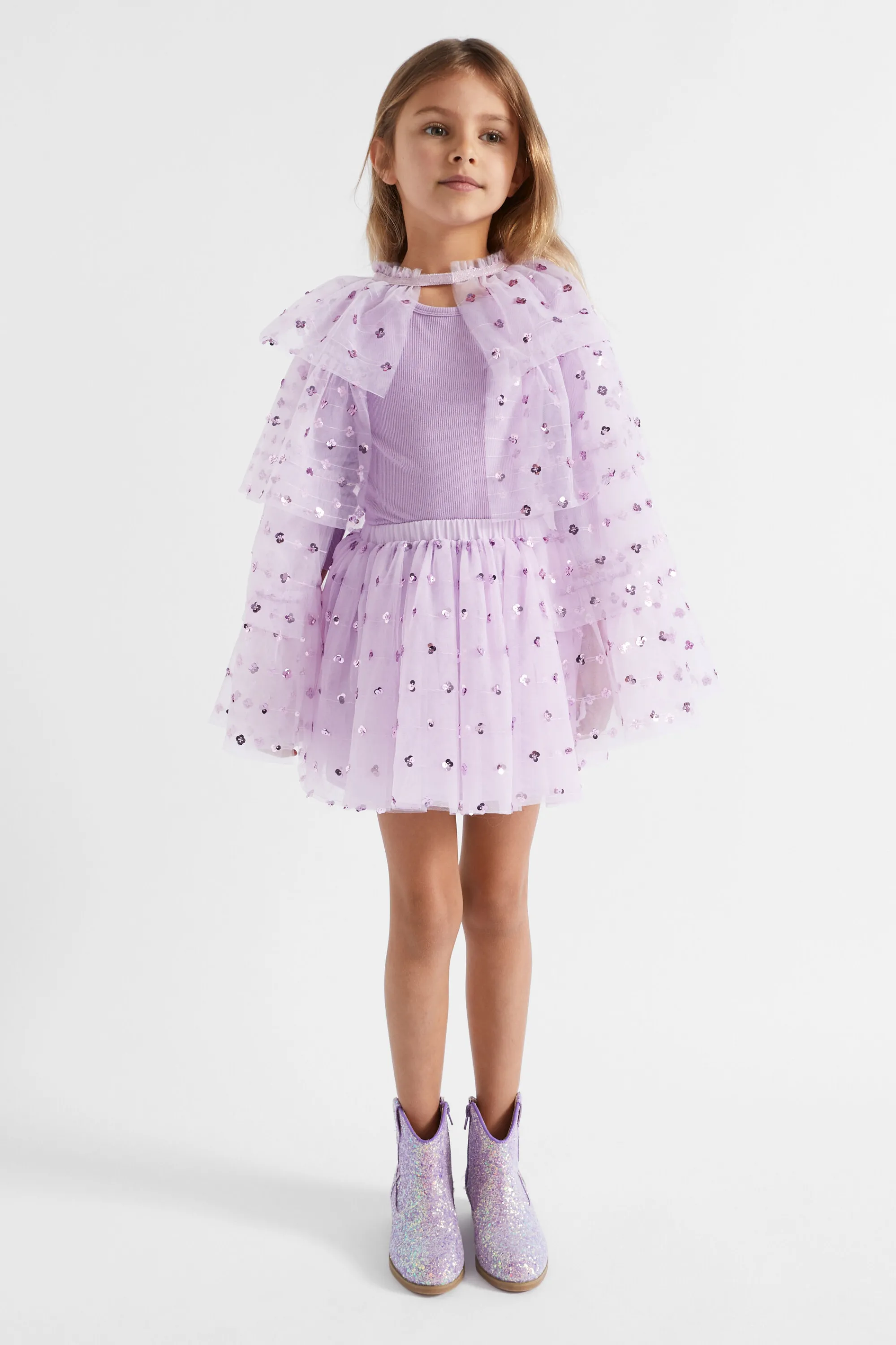 Girl Seed Heritage Ponchos & Capes-Sequin Party Cape