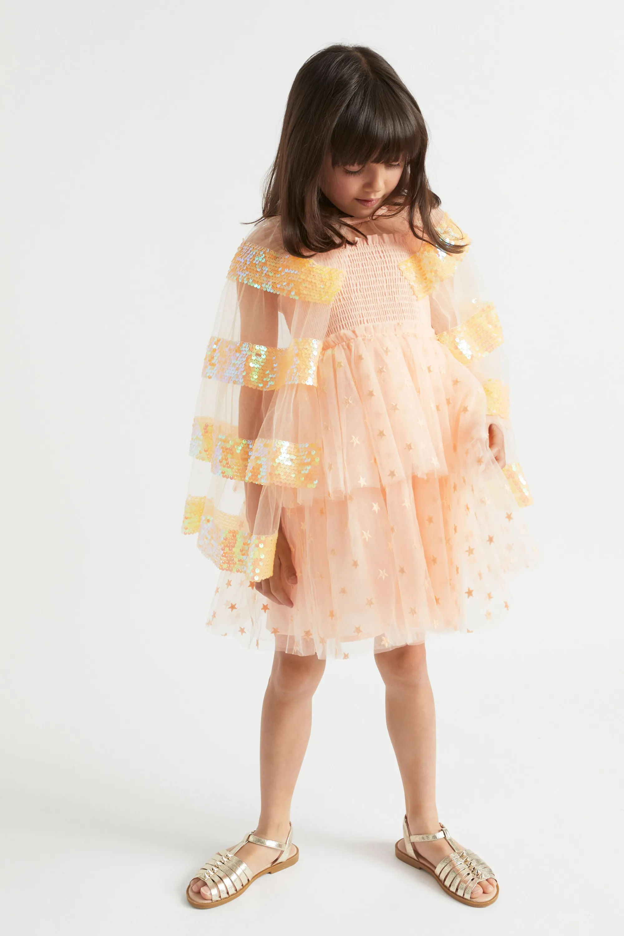 Girl Seed Heritage Ponchos & Capes-Sequin Party Cape