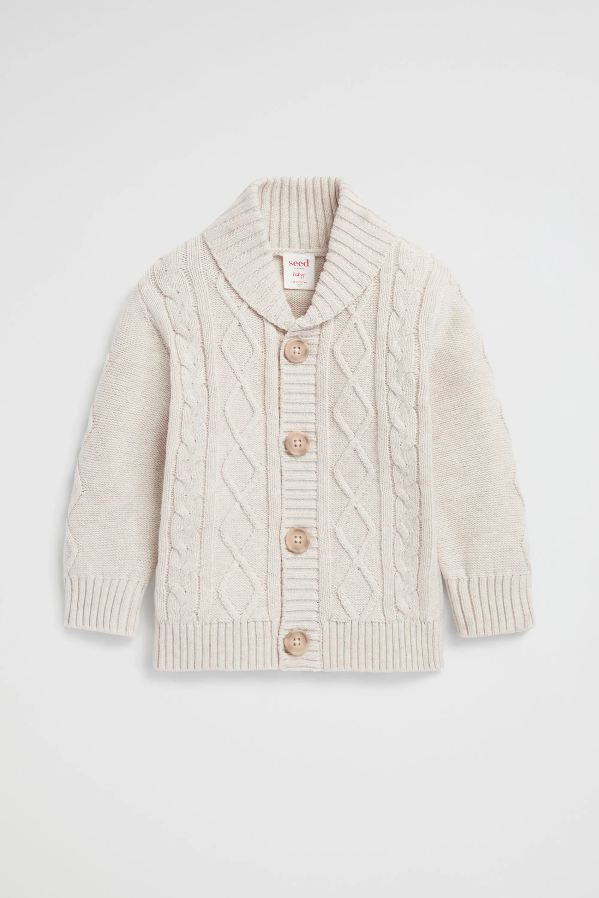 Baby Boy Seed Heritage Knitwear & Sweaters-Shawl Neck Cardigan