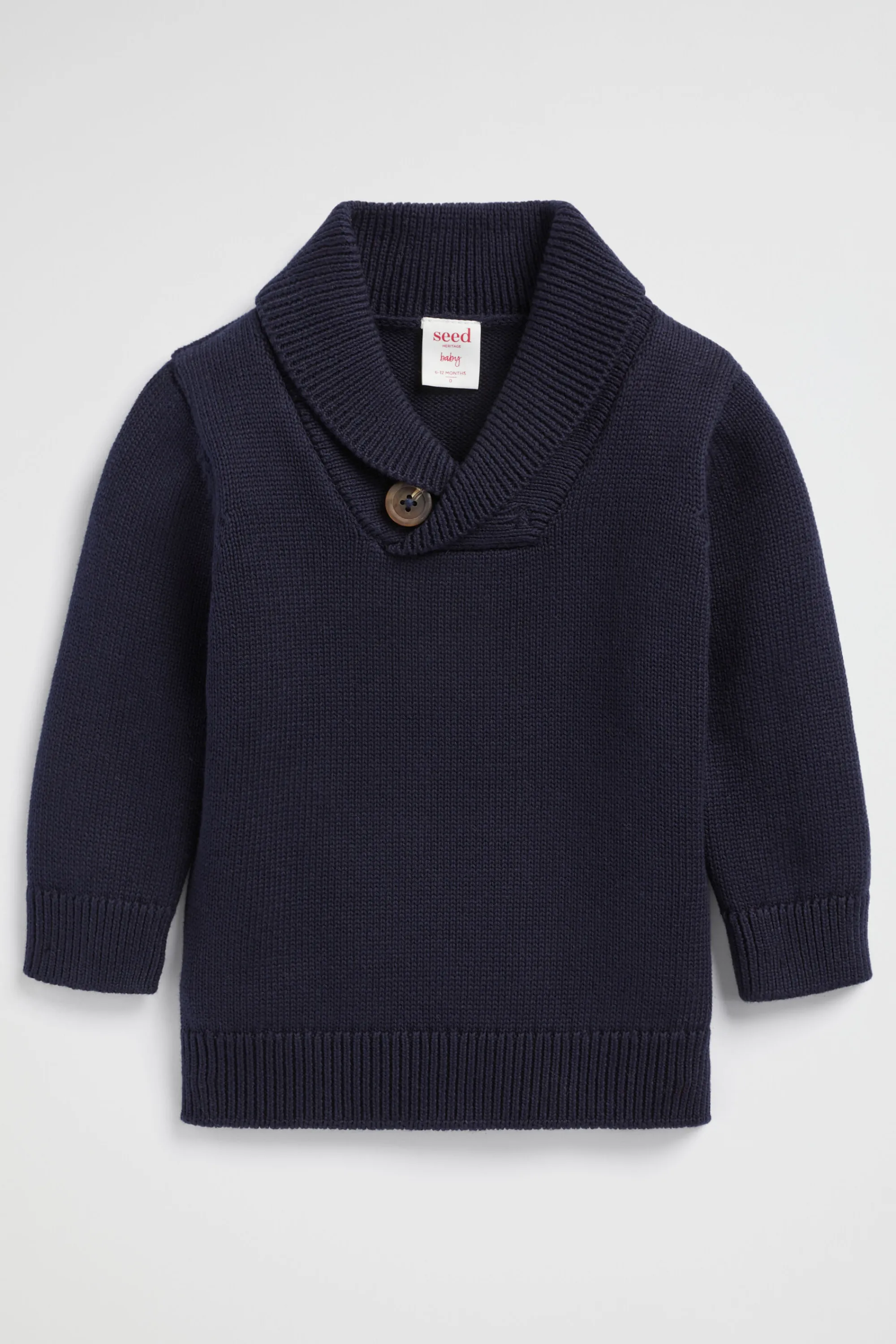 Baby Boy Seed Heritage Knitwear & Sweaters-Shawl Neck Knit