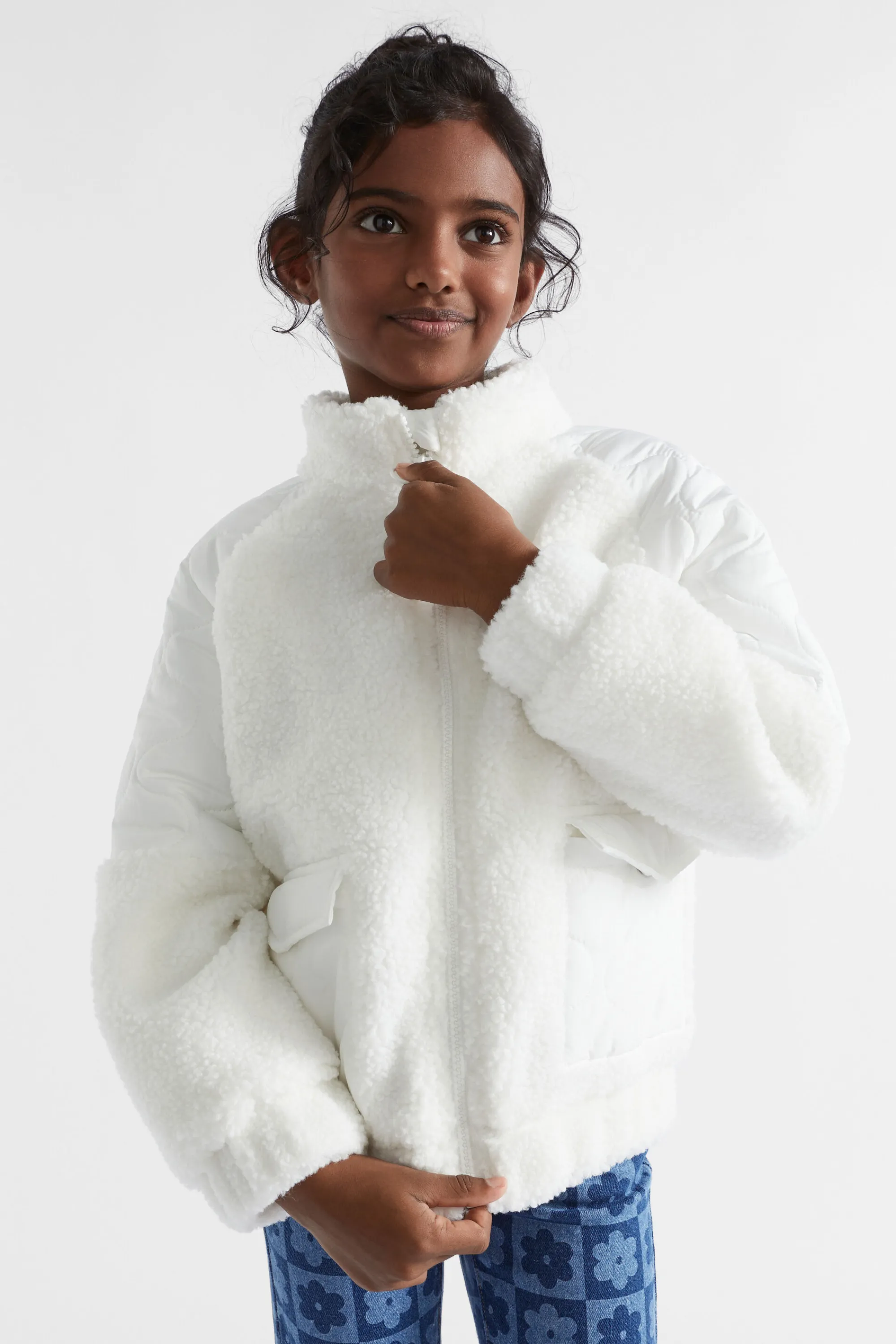 Girl Seed Heritage Jackets & Vests-Splice Sherpa Jacket