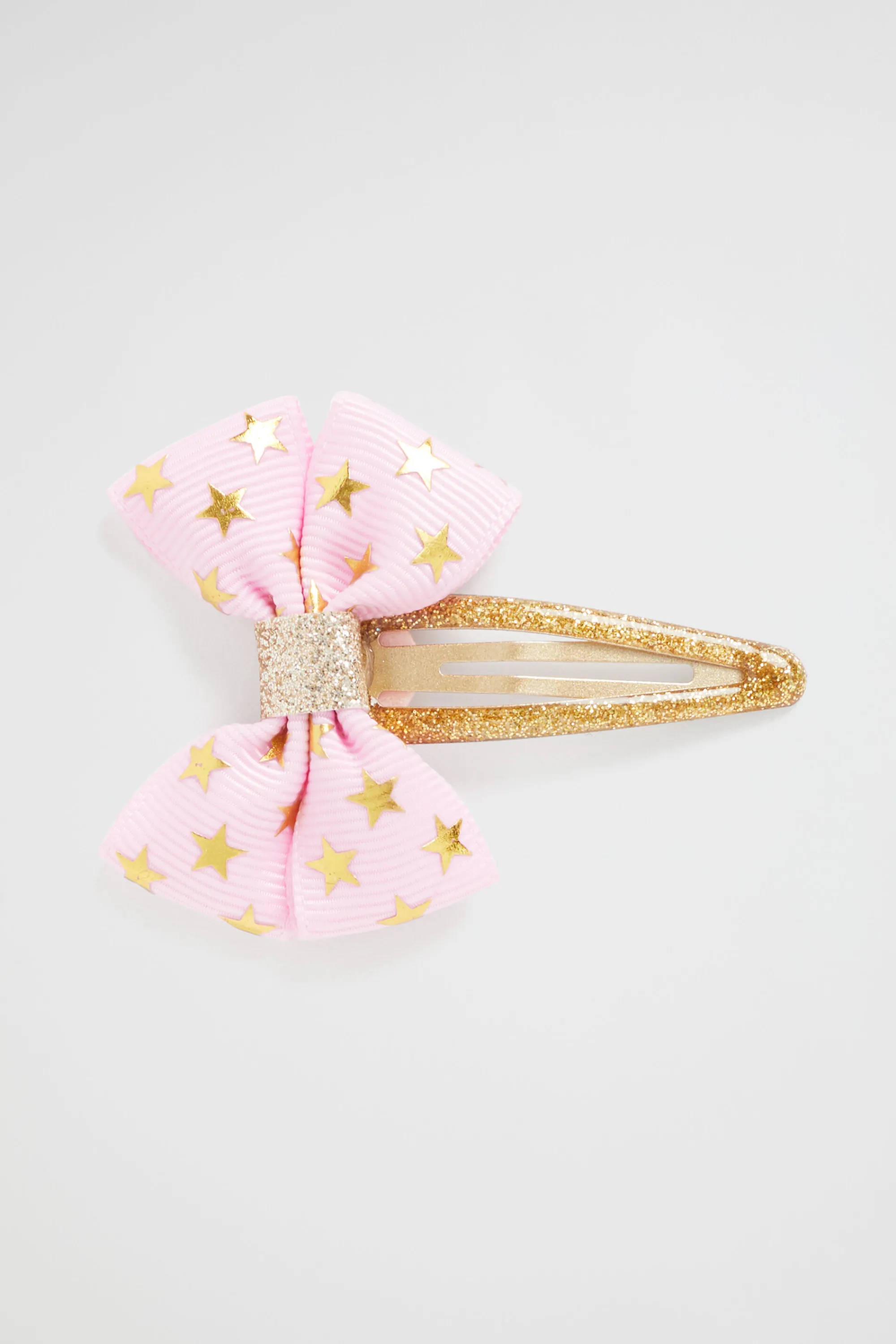 Girl Seed Heritage Hair Accessories-Star Foil Bow Clip